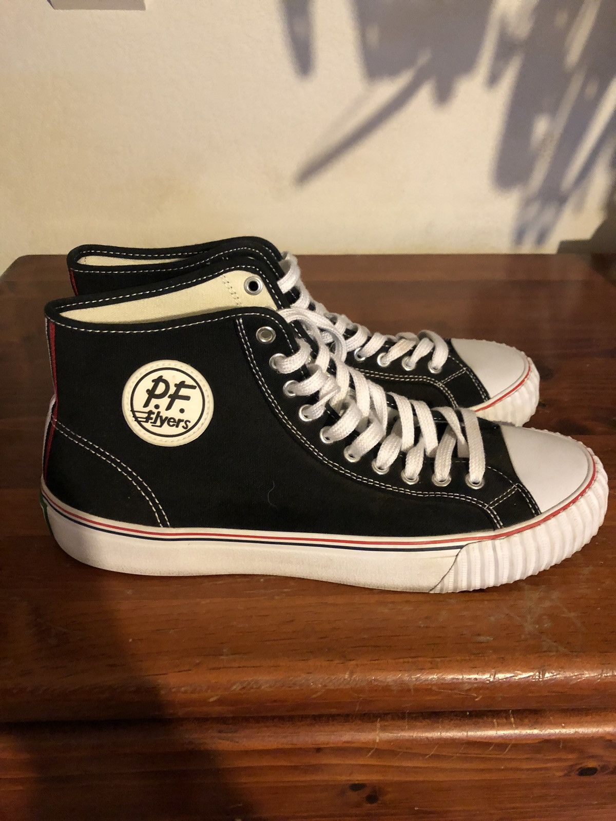 pf flyers white high top