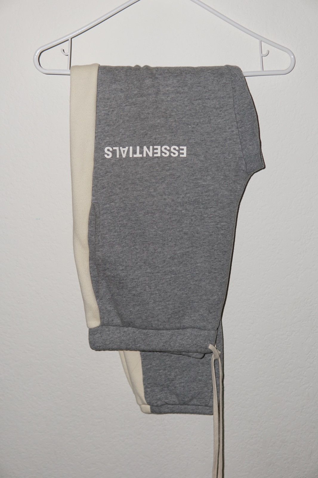 Pacsun Fear Of God Essentials Sweatpants Grey Panel | Grailed