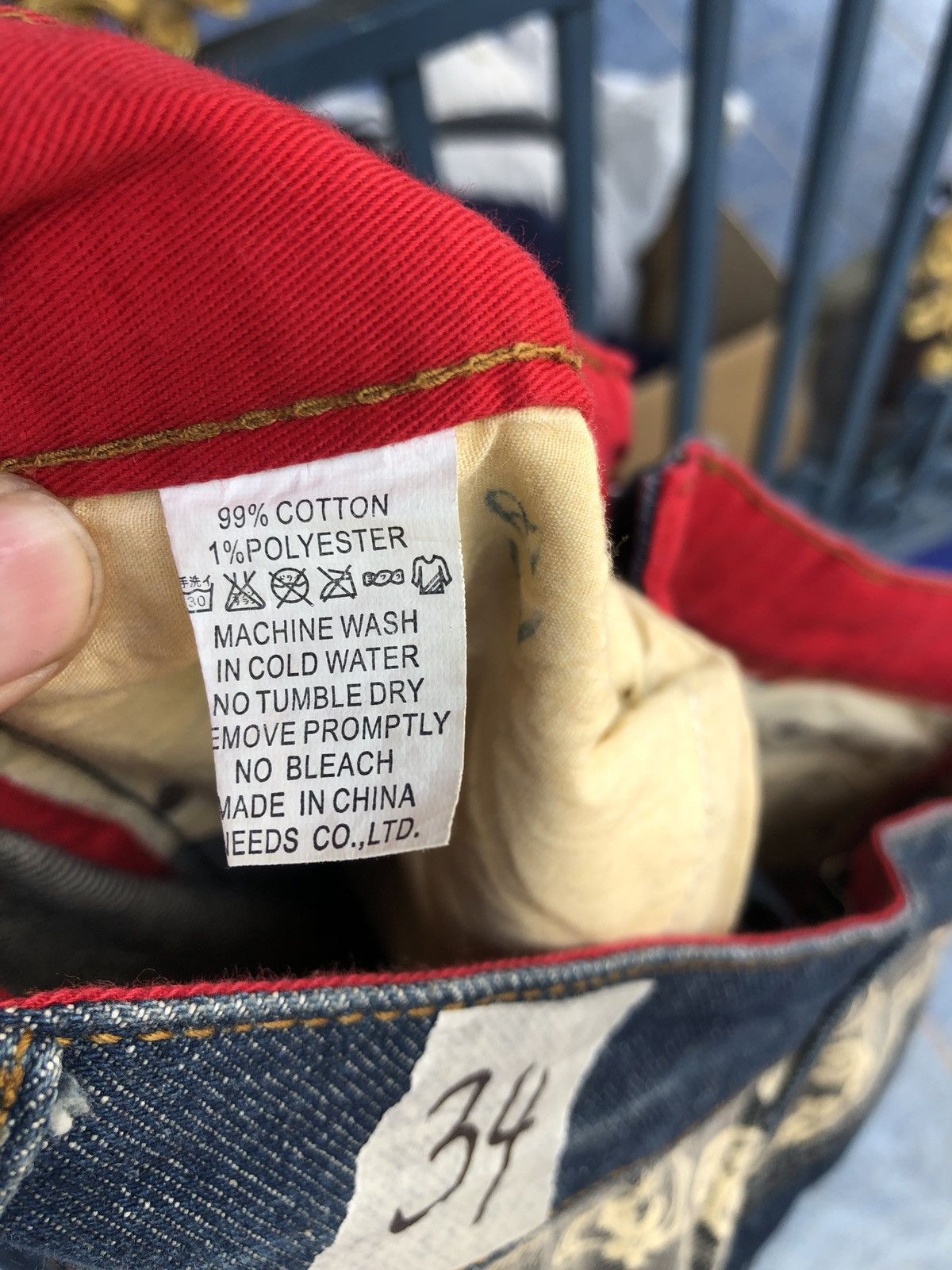 Kapital 14oz Denim 5P Shorts (BONE Embroidery)