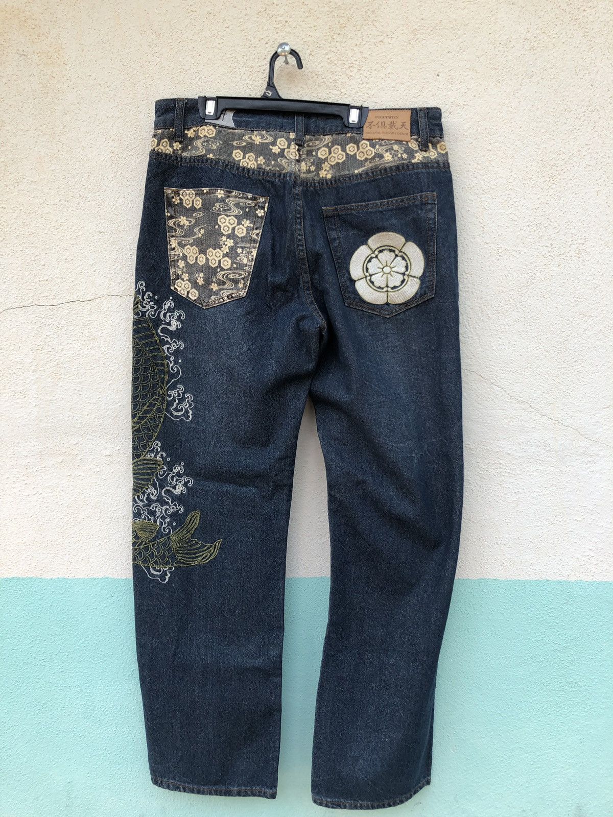 Kapital 14oz Denim 5P Shorts (BONE Embroidery)