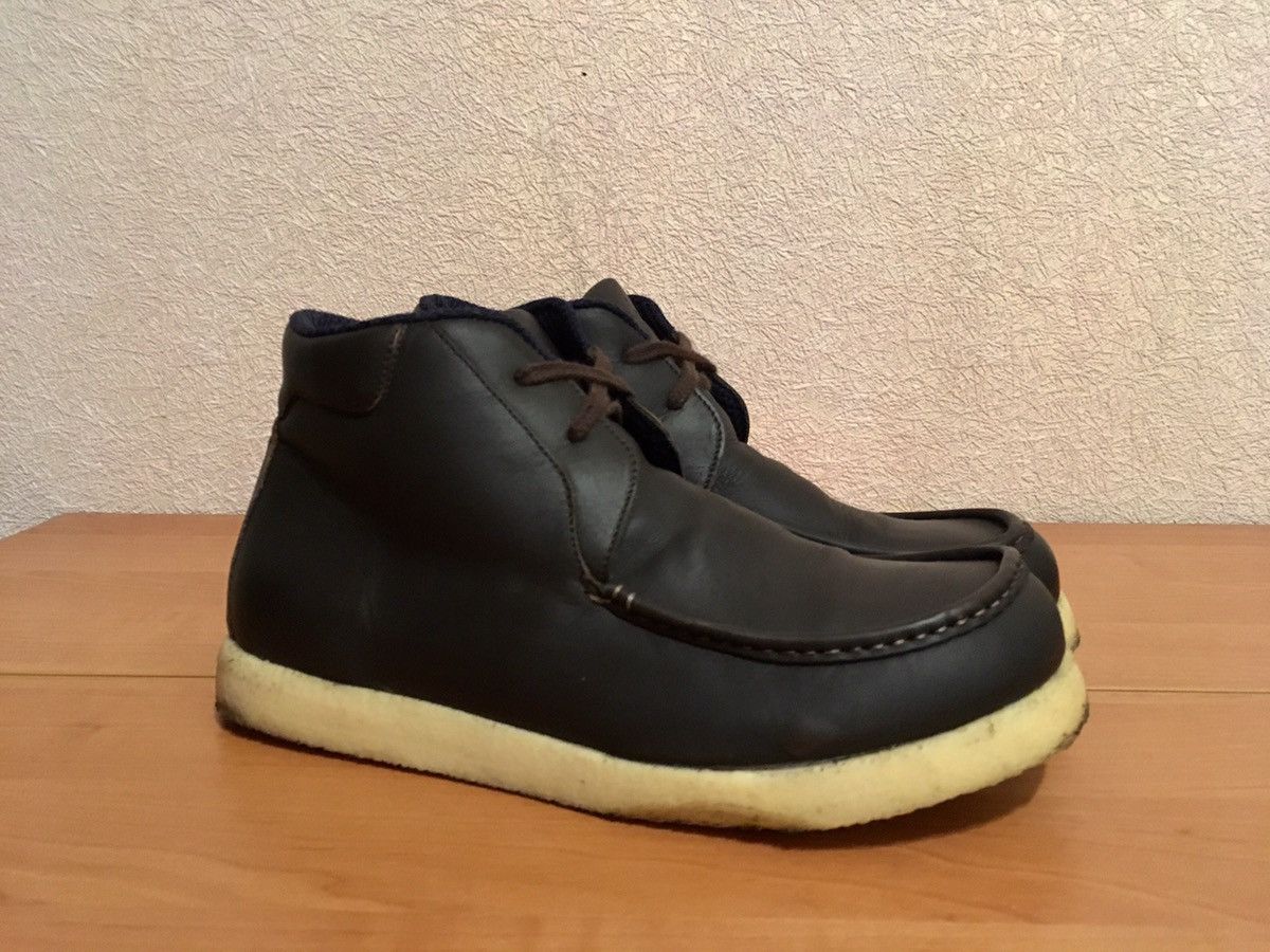 Stussy × Vintage Stussy Brown Leather Chukka Boots Size US 12 / EU 45 - 1 Thumbnail