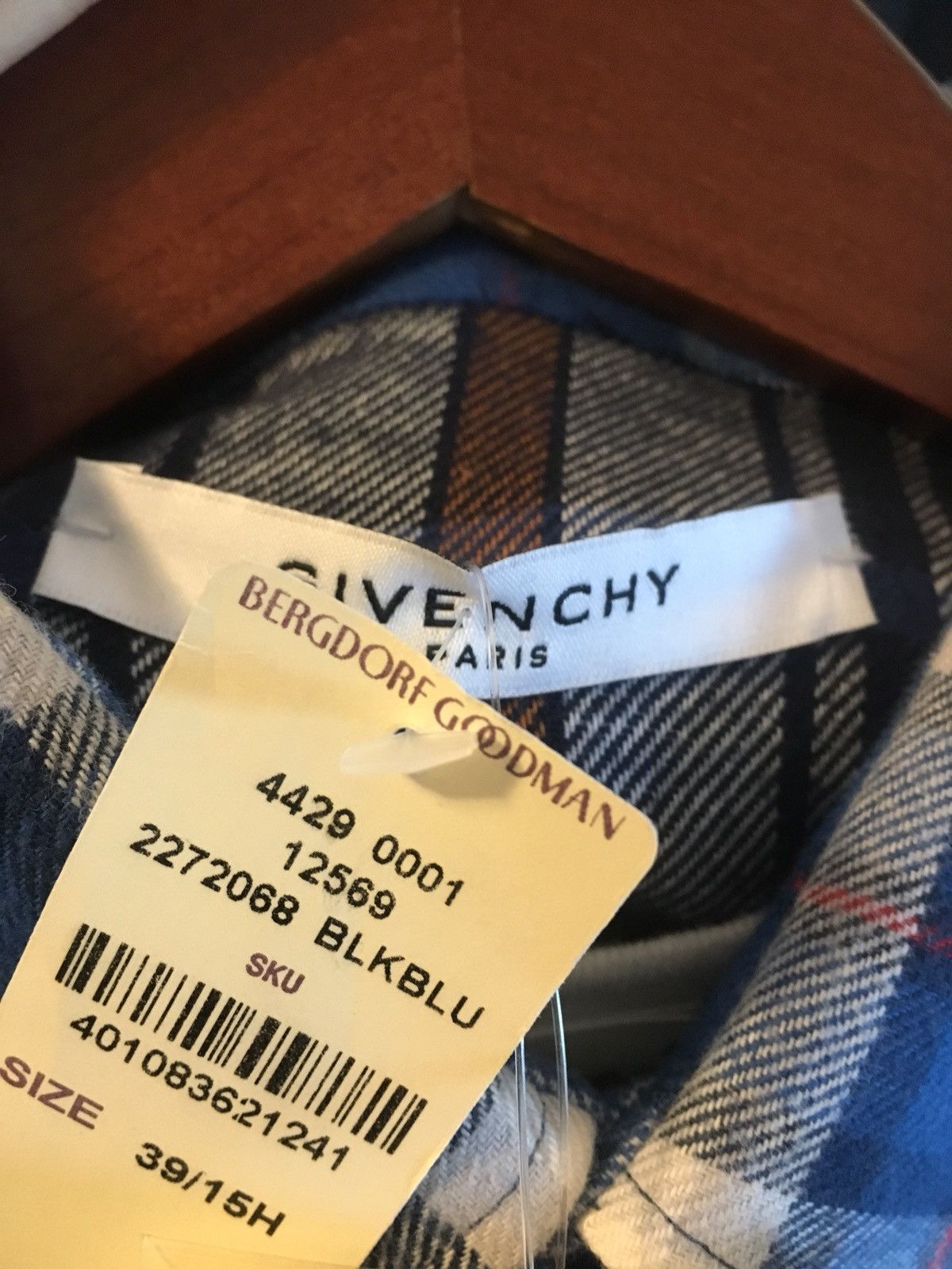Givenchy Patch Flannel Shirt Sz 15/39 Size US M / EU 48-50 / 2 - 4 Thumbnail