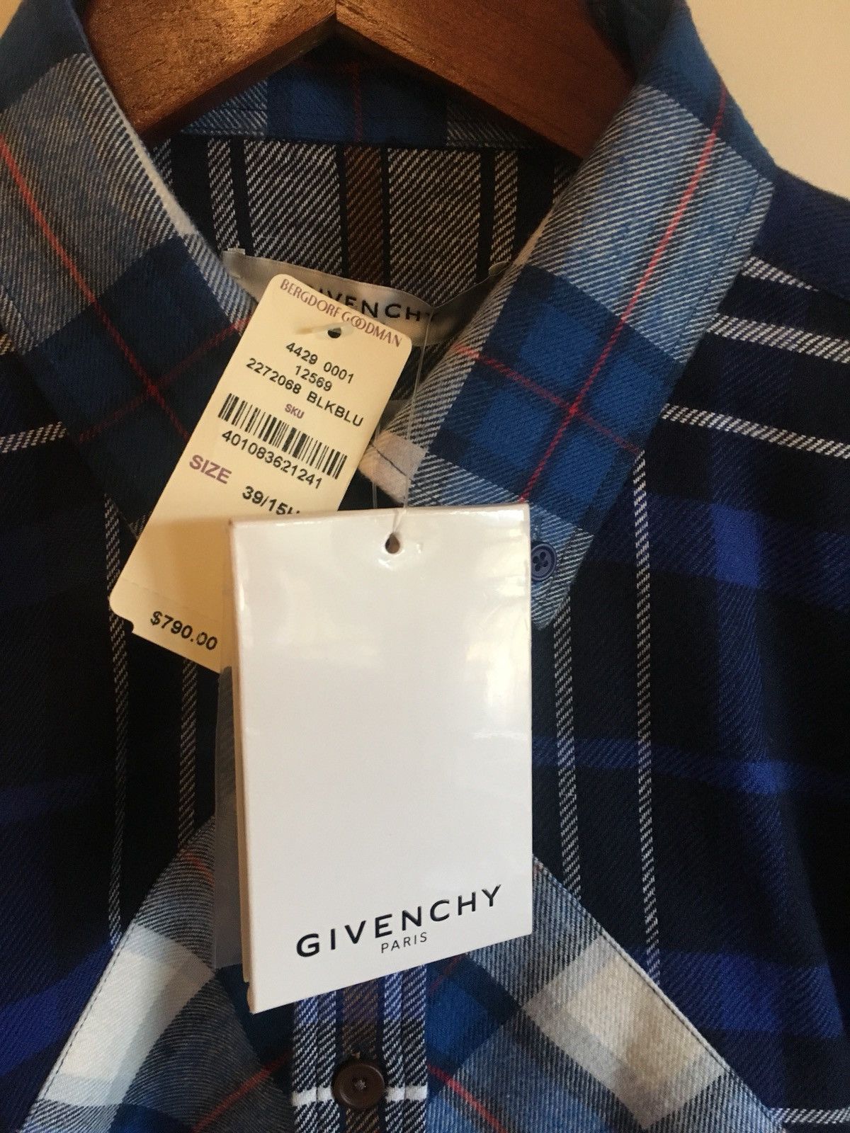 Givenchy Patch Flannel Shirt Sz 15/39 Size US M / EU 48-50 / 2 - 3 Thumbnail