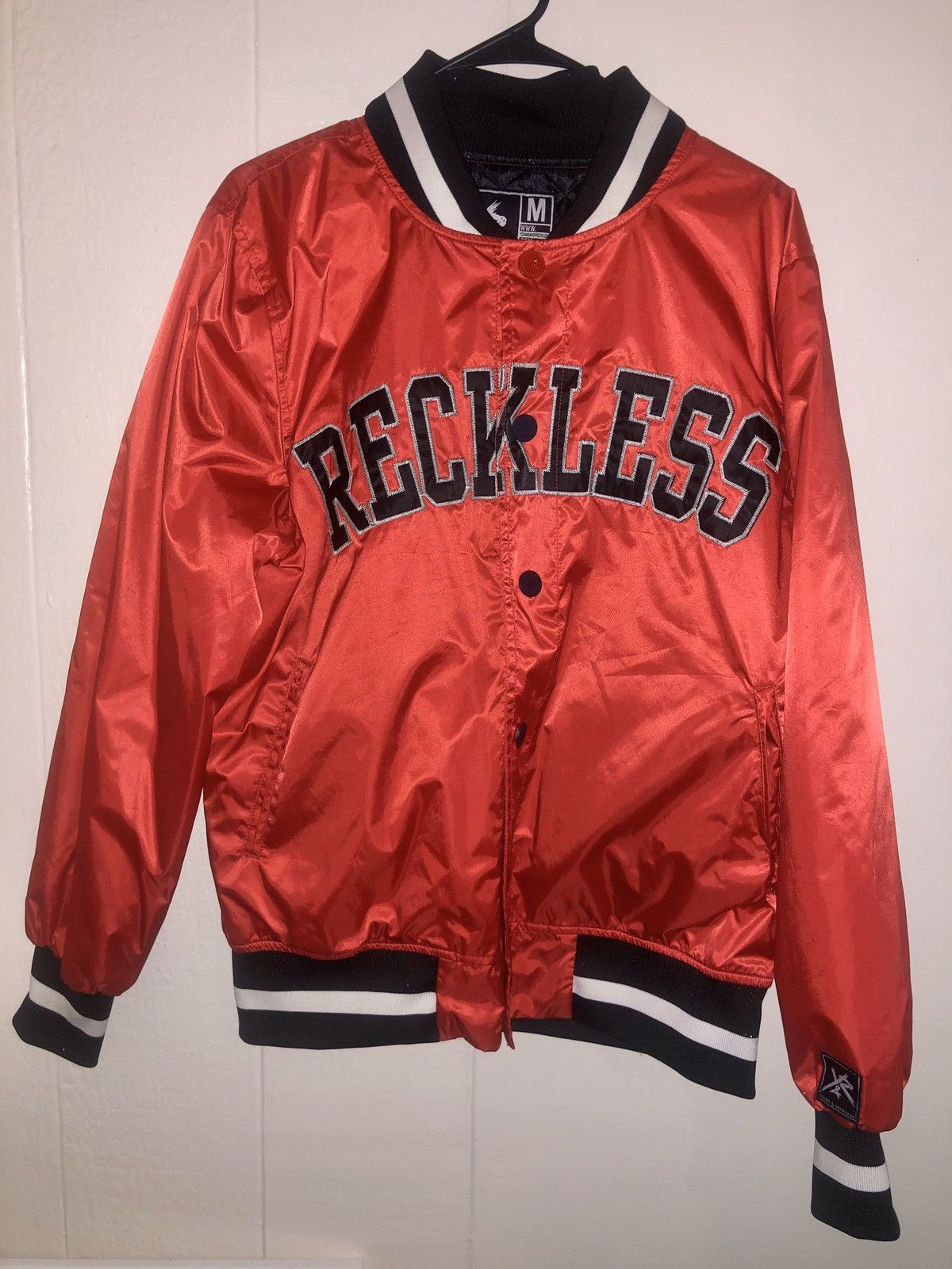 Young and discount reckless varsity jacket