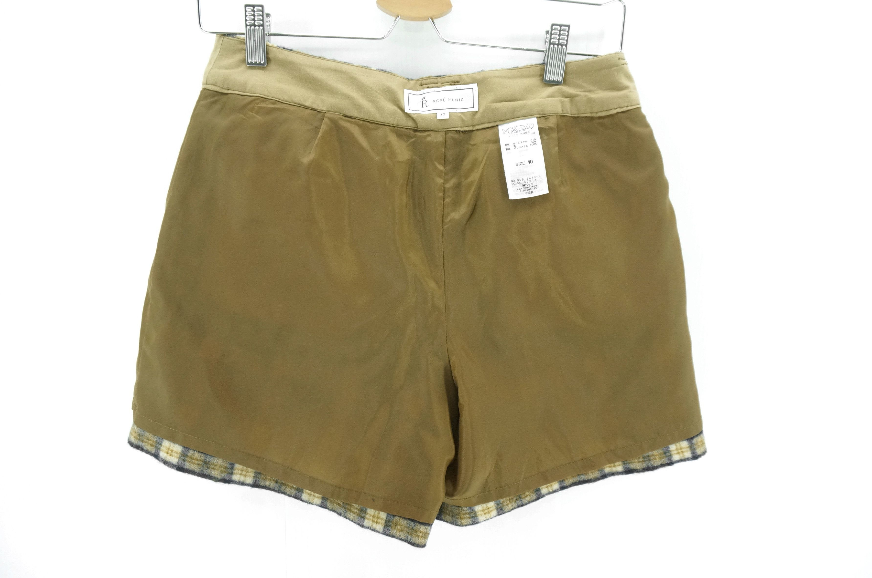 Japanese Brand ROPE PICNIC Wool Polyester Tartan Plaid Shorts Size US 30 / EU 46 - 7 Thumbnail