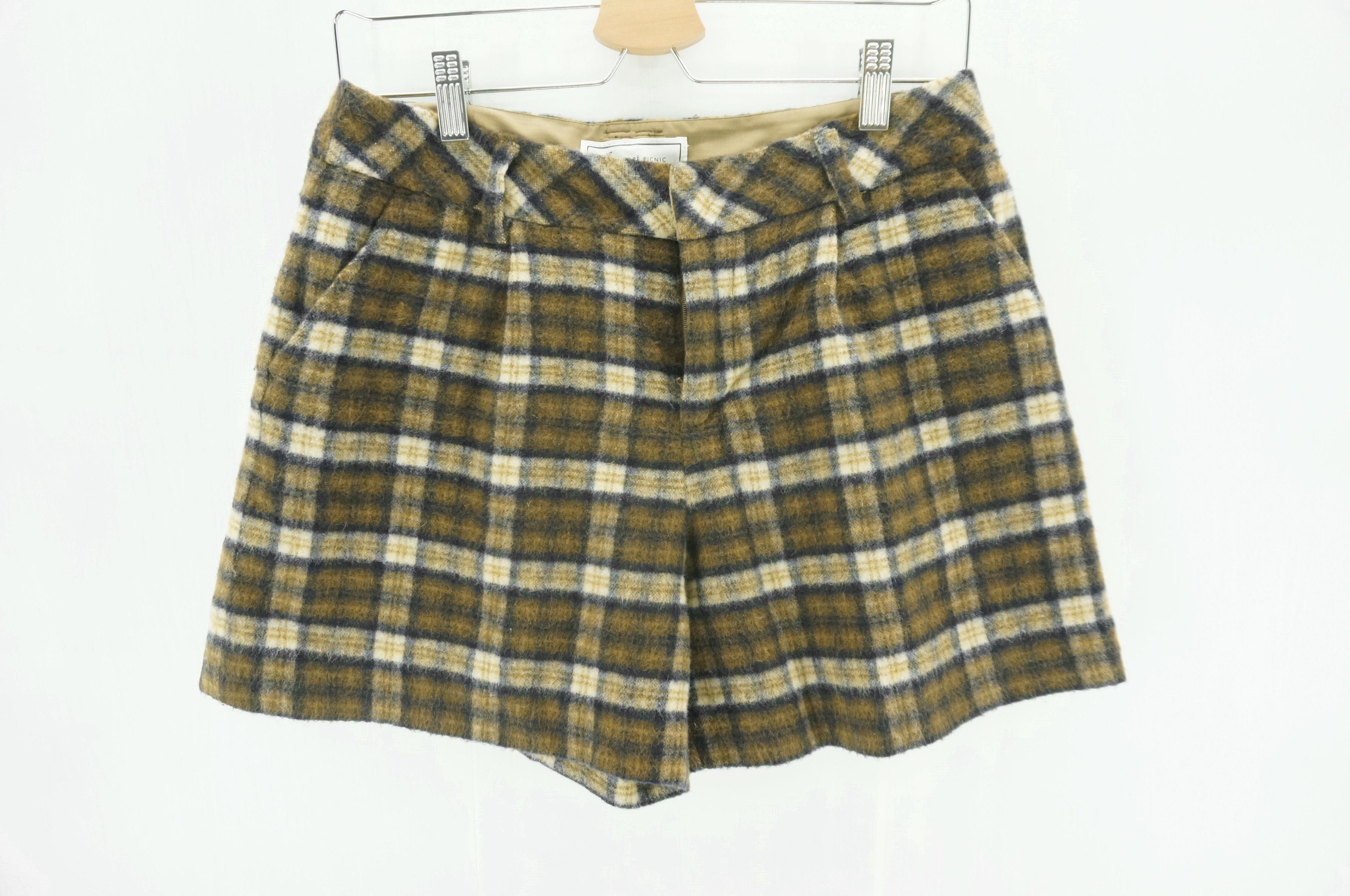 Japanese Brand ROPE PICNIC Wool Polyester Tartan Plaid Shorts Size US 30 / EU 46 - 1 Thumbnail