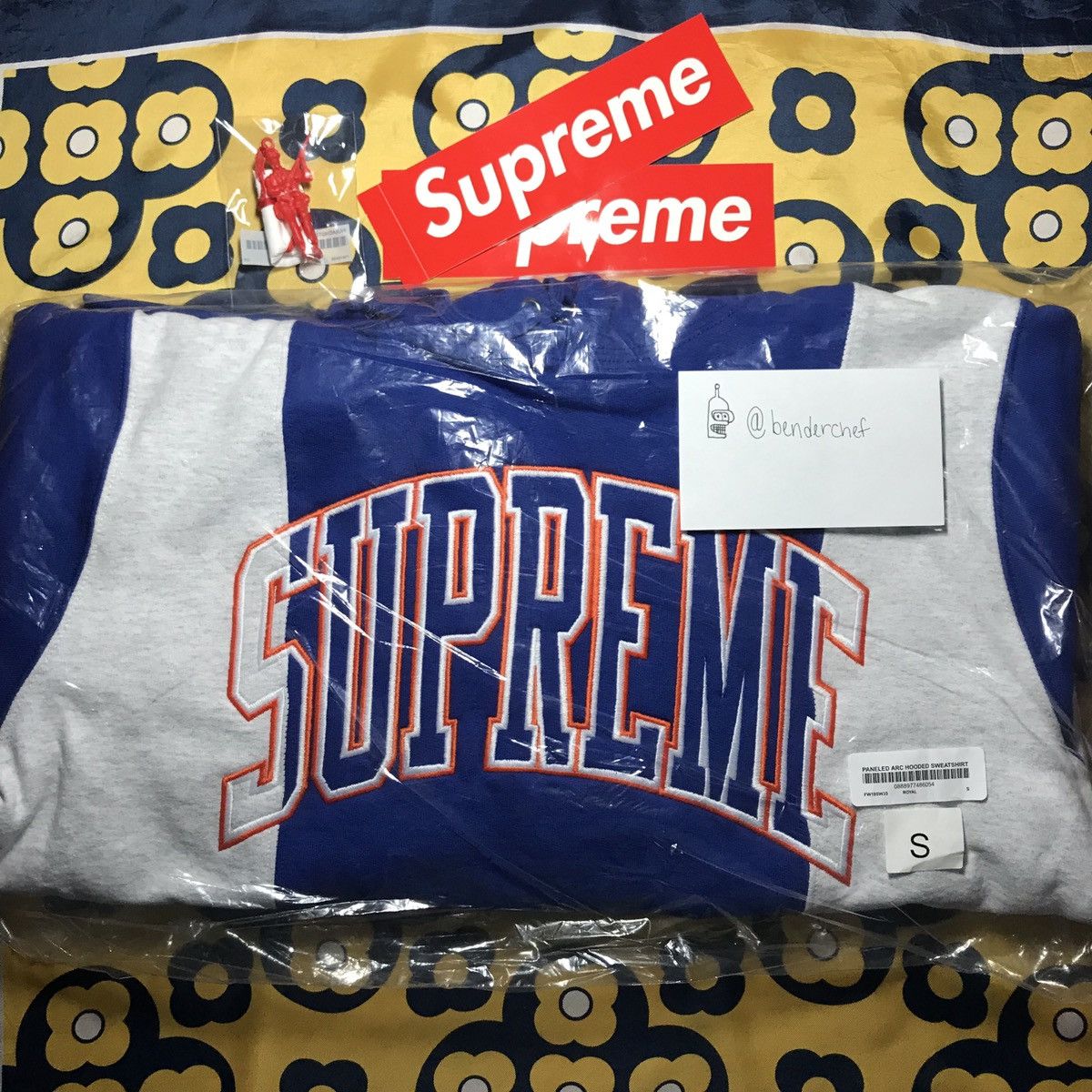 Supreme paneled outlet arc hooded sweatshirt