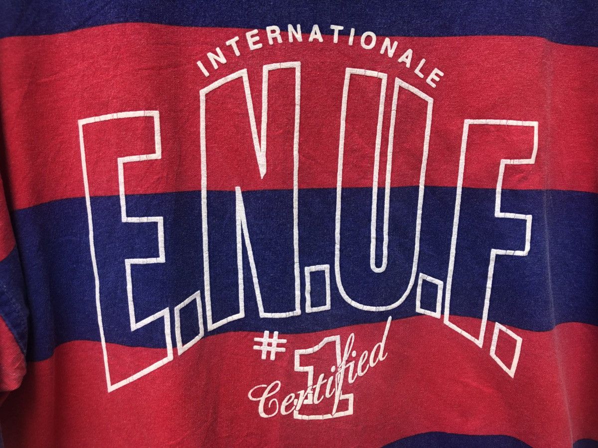 Vintage 90s e.n.u.f. International Spell Out Border Striped Hip Hop Size US XL / EU 56 / 4 - 2 Thumbnail