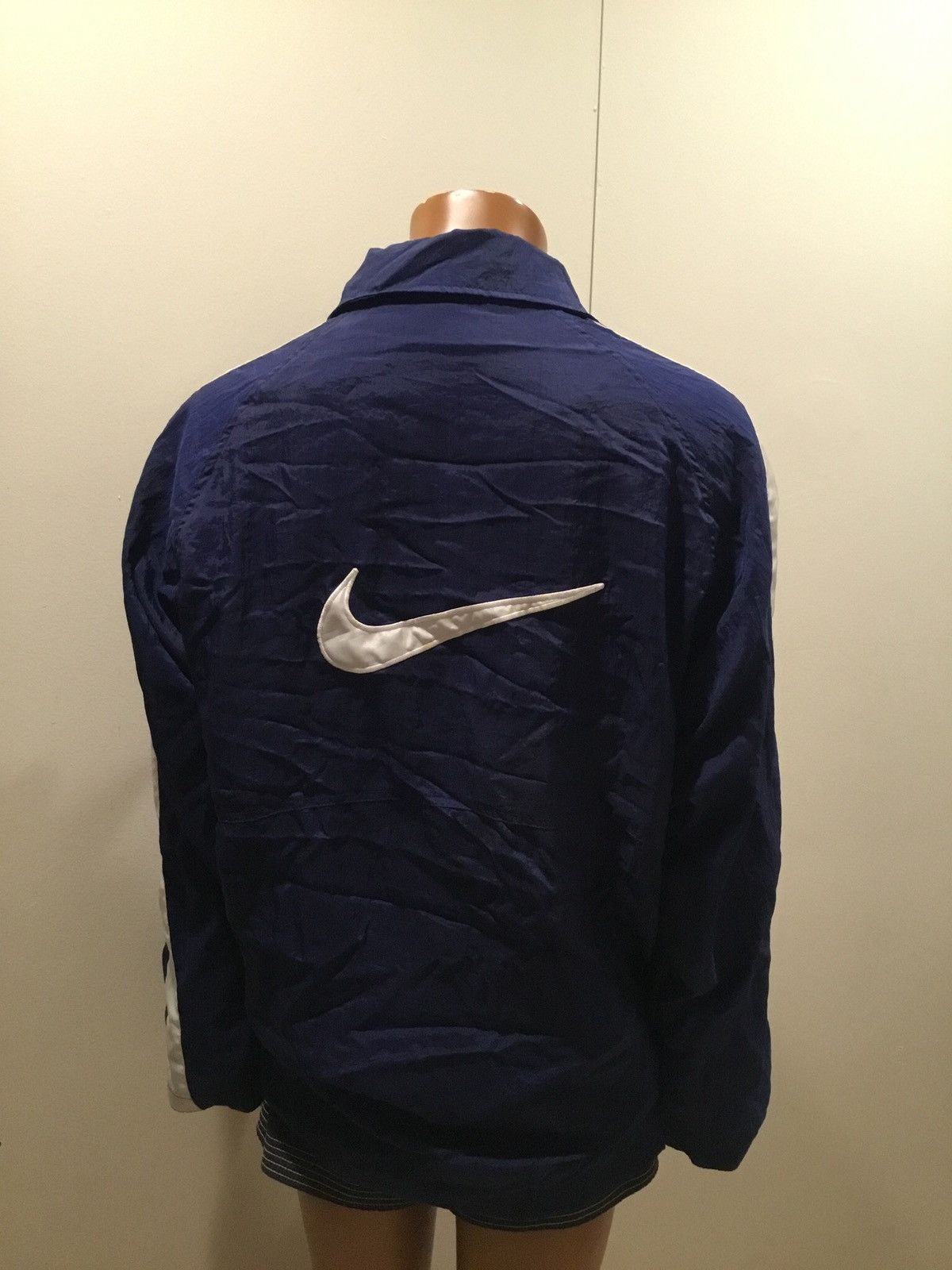 Nike VTG 90s Nike Big Swoosh Embroidered Windbreaker Zip Jacket Size US XXL / EU 58 / 5 - 8 Thumbnail