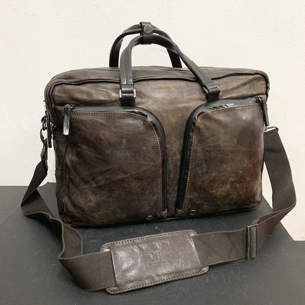 C.P. Company C.P COMPANY MASSIMO OSTI Leather Messenger Bag Size ONE SIZE - 1 Thumbnail