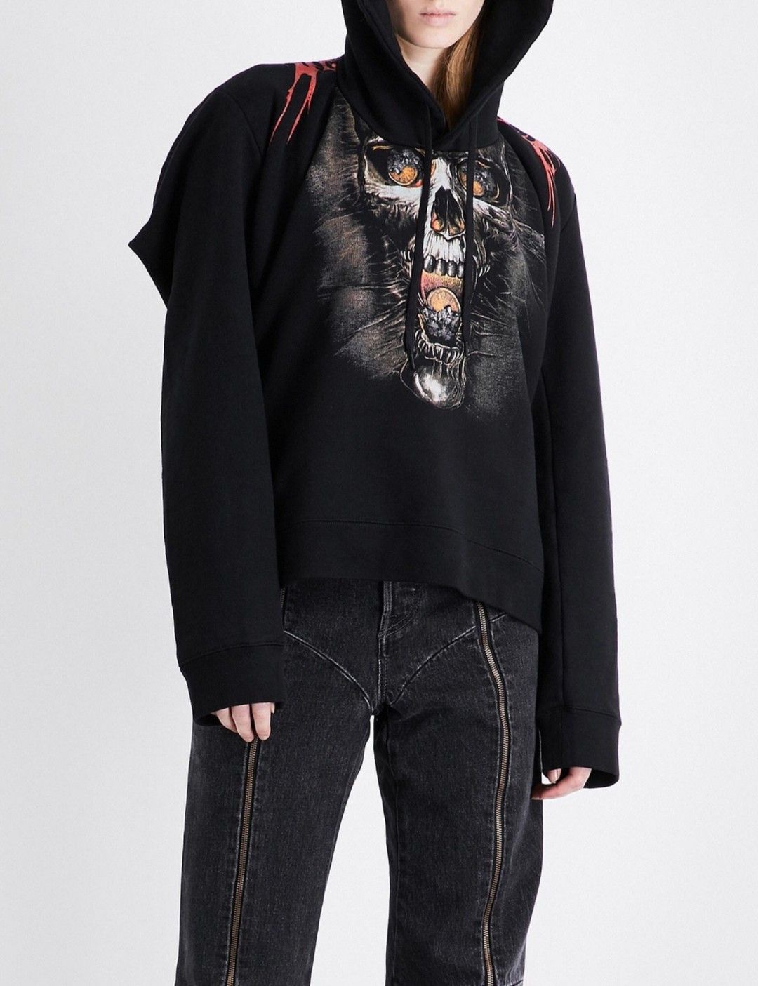 Vetements misplaced skull discount hoodie