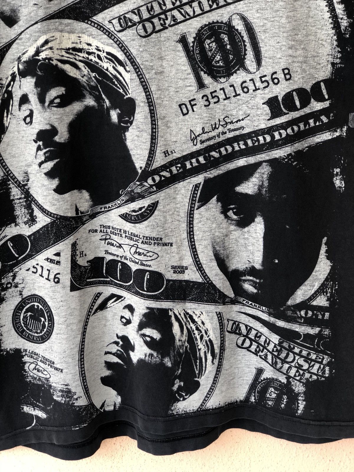 Rap Tees Vintage Tupac Shakur Distressed Bootleg Rap Tee Size US XXL / EU 58 / 5 - 3 Thumbnail