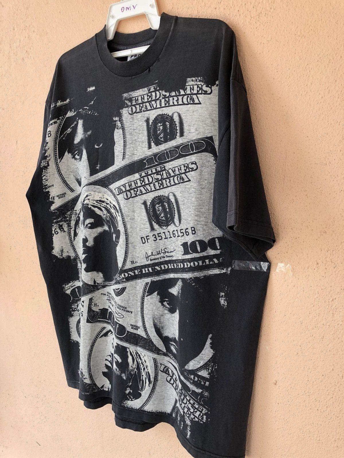 Rap Tees Vintage Tupac Shakur Distressed Bootleg Rap Tee Size US XXL / EU 58 / 5 - 7 Thumbnail
