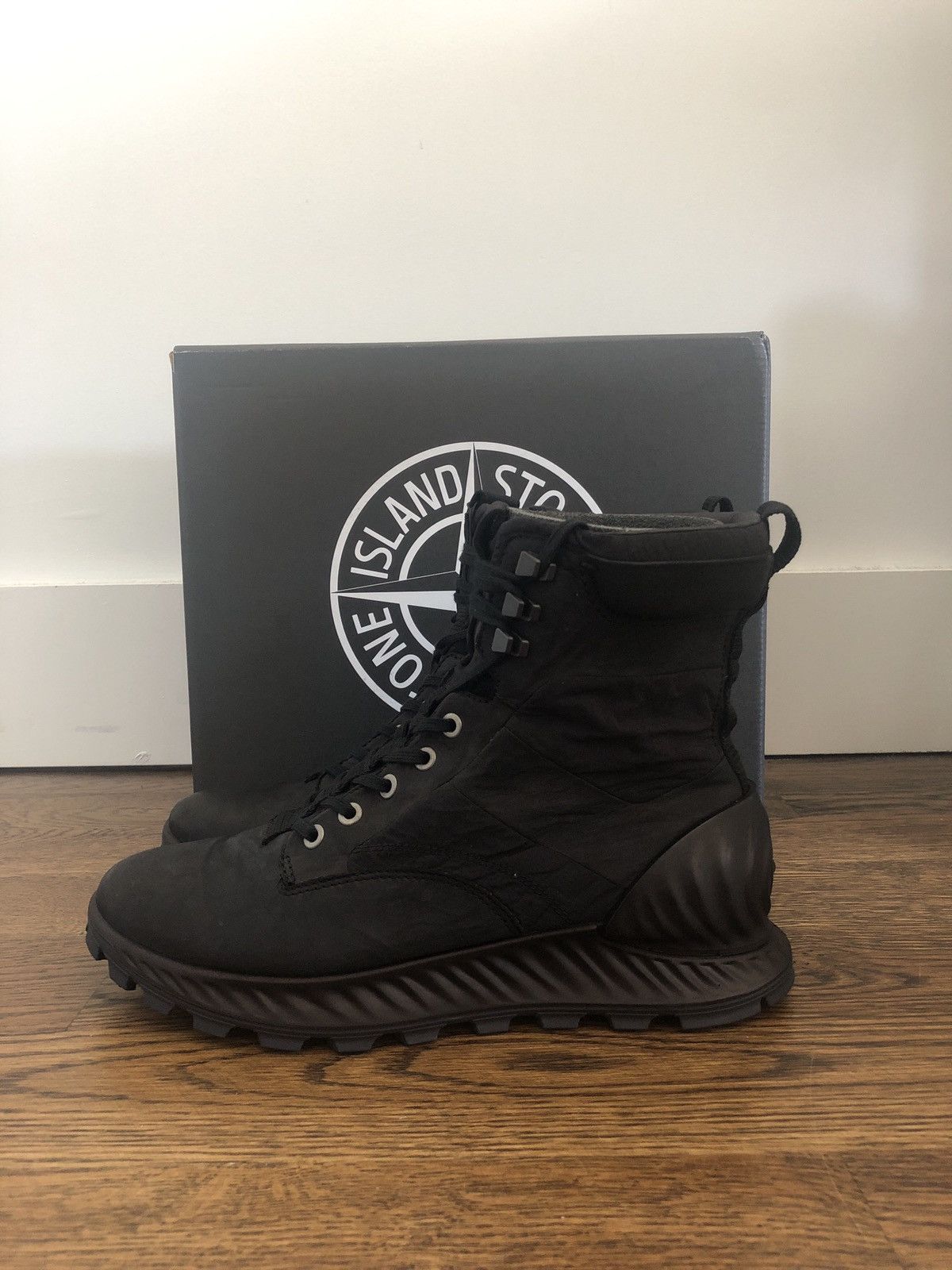 Stone Island x Ecco „Garment cheapest Dyed Leather Exostrike Boots“ Stiefe