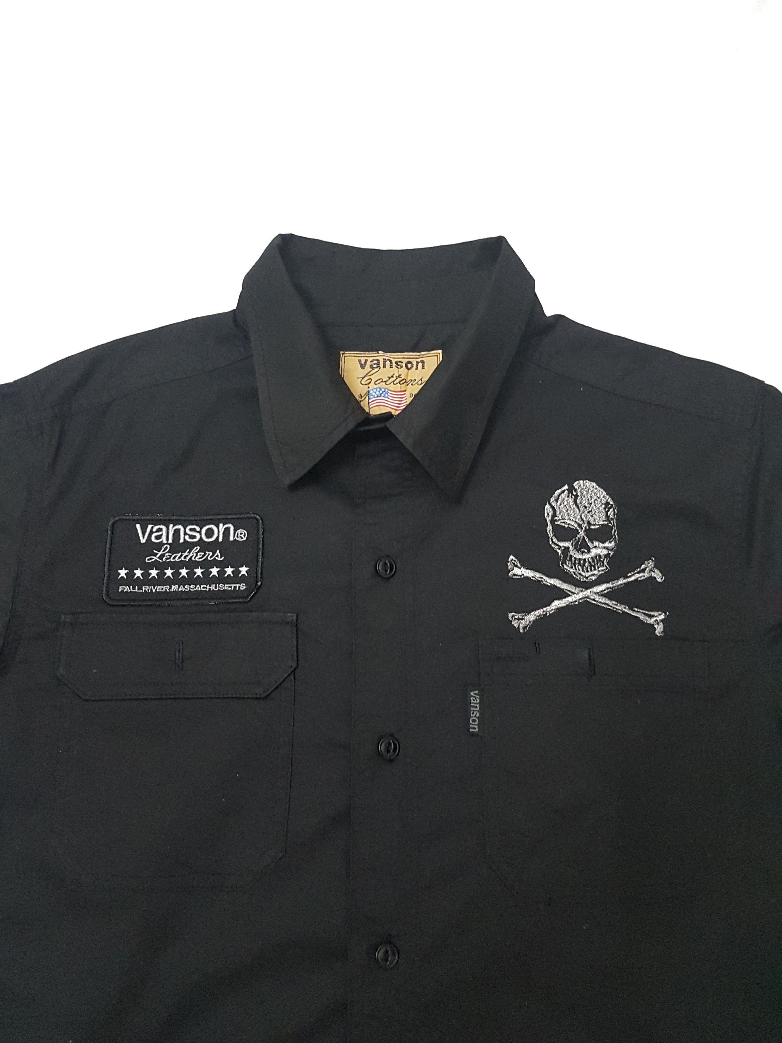 トップス Vanson skull tiger embroidery polo shirt Vanson Leathers Vanson Leather Embroidered Skull Logo Polo