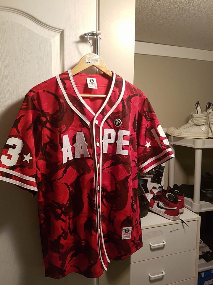 Bape Aape Baseball Jersey, Grailed