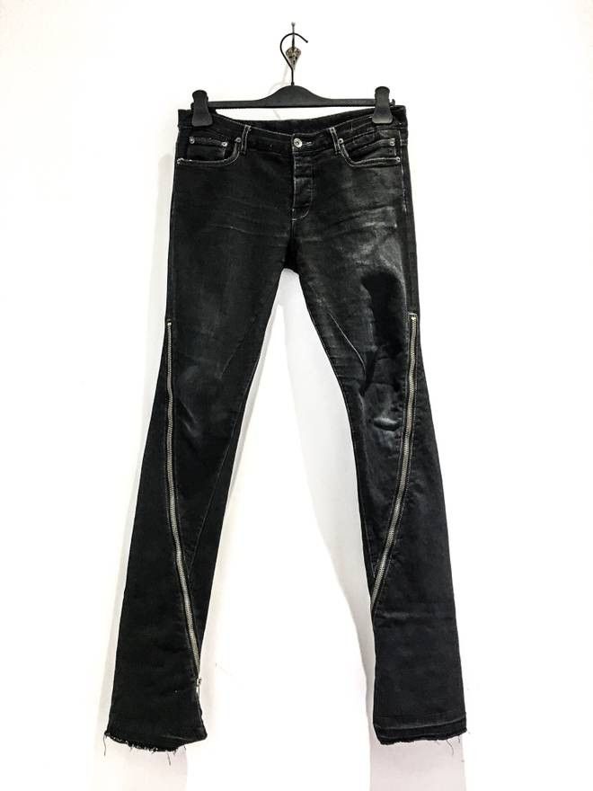 archive galaaabend banana cut denim 2本 Rick Owens × Rick Owens Drkshdw Archival Rick Owens Banana cut