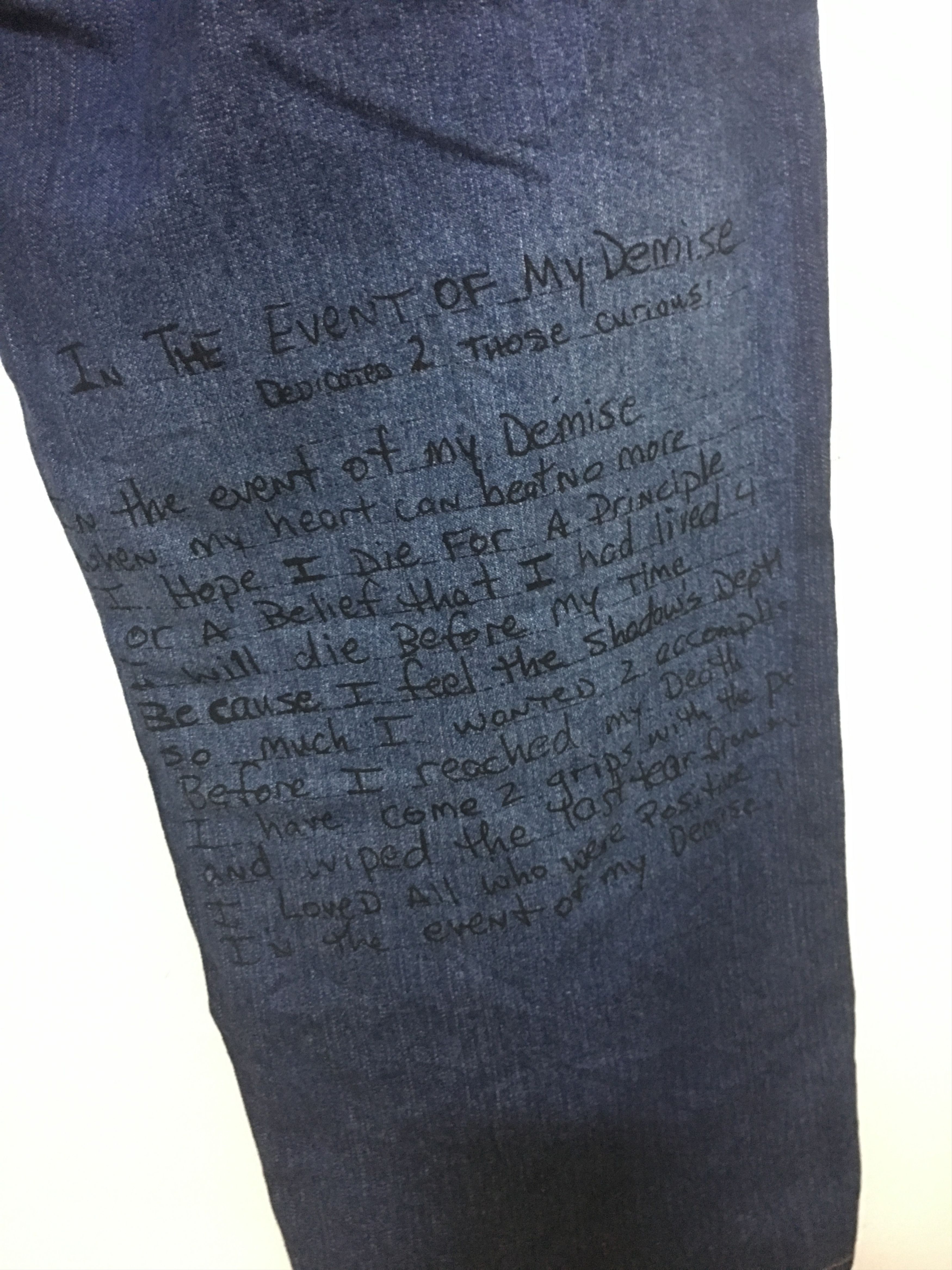 Makaveli Tupac Shakur Hip Hop Baggy Denim Design Spell Out logo Size US 37 - 9 Thumbnail