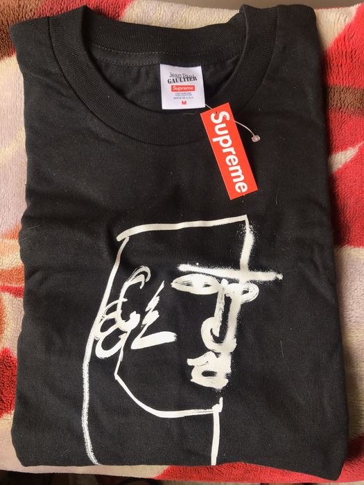 Supreme DSWT Supreme Jean Paul Gaultier BLACK box logo tee Grailed