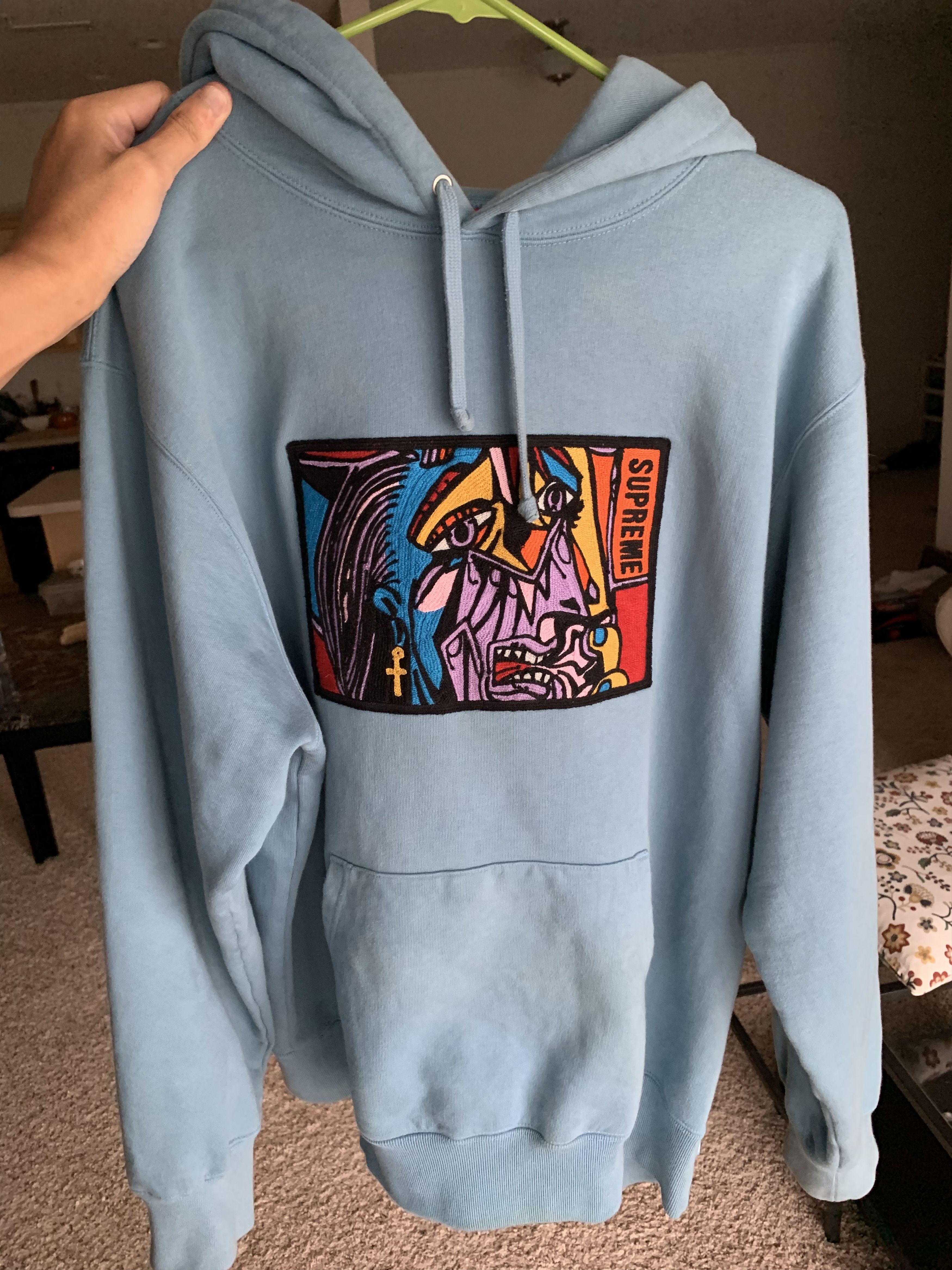 Supreme Supreme Chainstitch Hooded Sweatshirt Dusty Blue FW18SW69