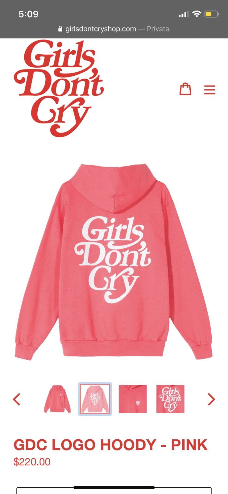 Girls Dont Cry GDC Logo Hoodie | Grailed