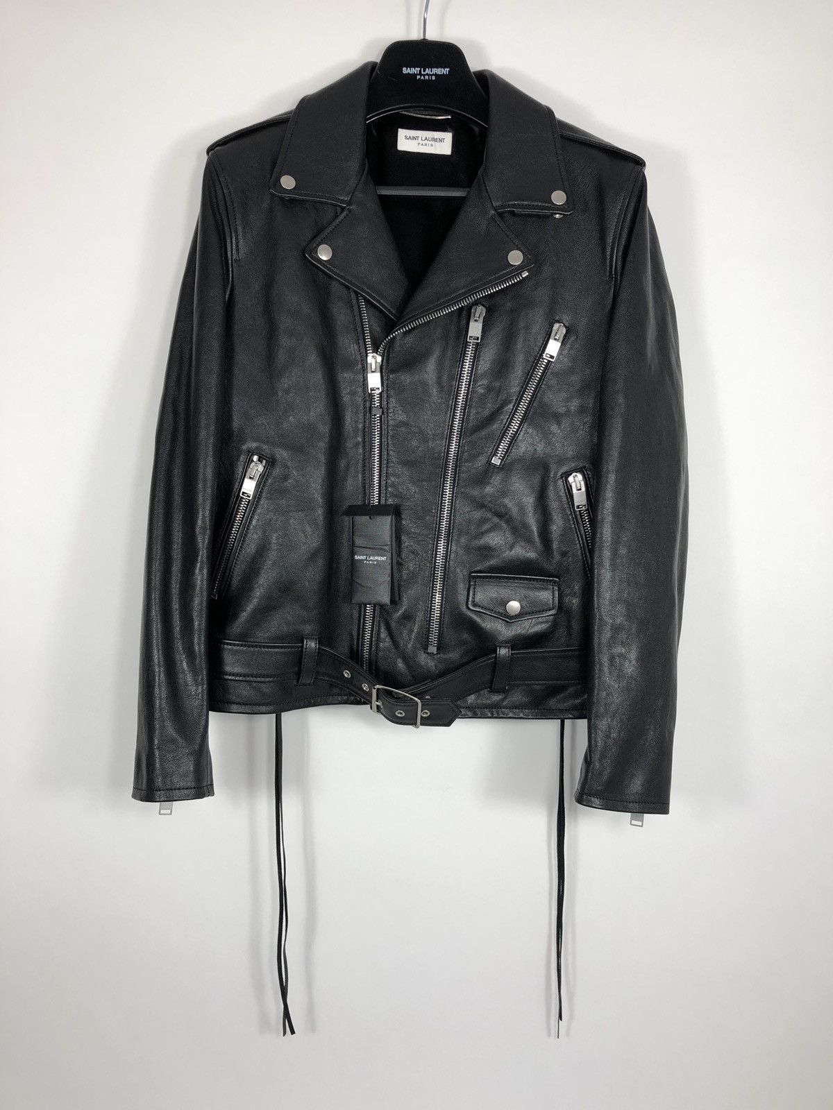 Saint Laurent Paris AW16 L17 Black Motorcycle Leather Jacket NWT | Grailed