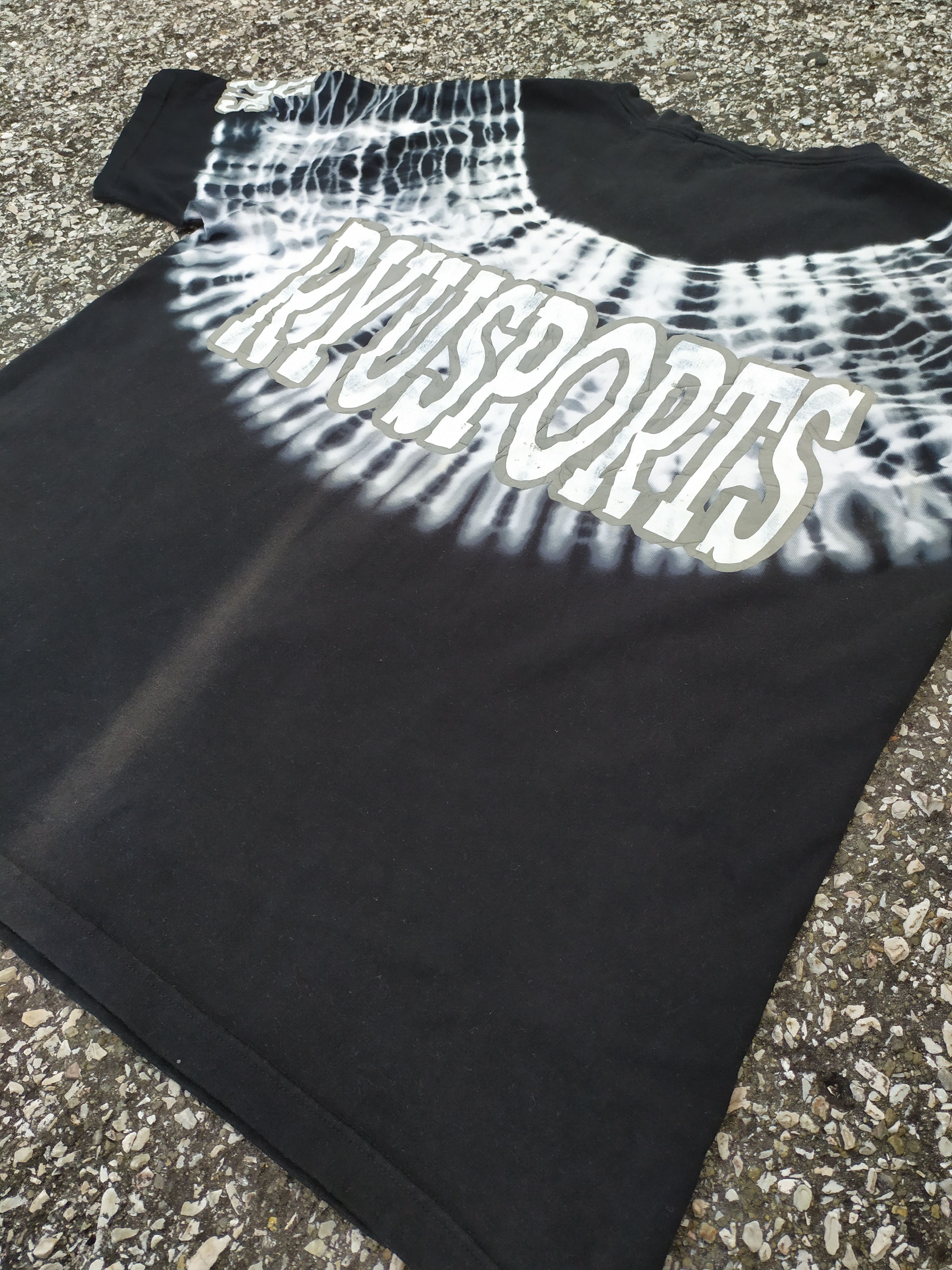 Japanese Brand RYU SPORTS Big Logo Printed White Tie Dye T-Shirt Size US M / EU 48-50 / 2 - 6 Thumbnail