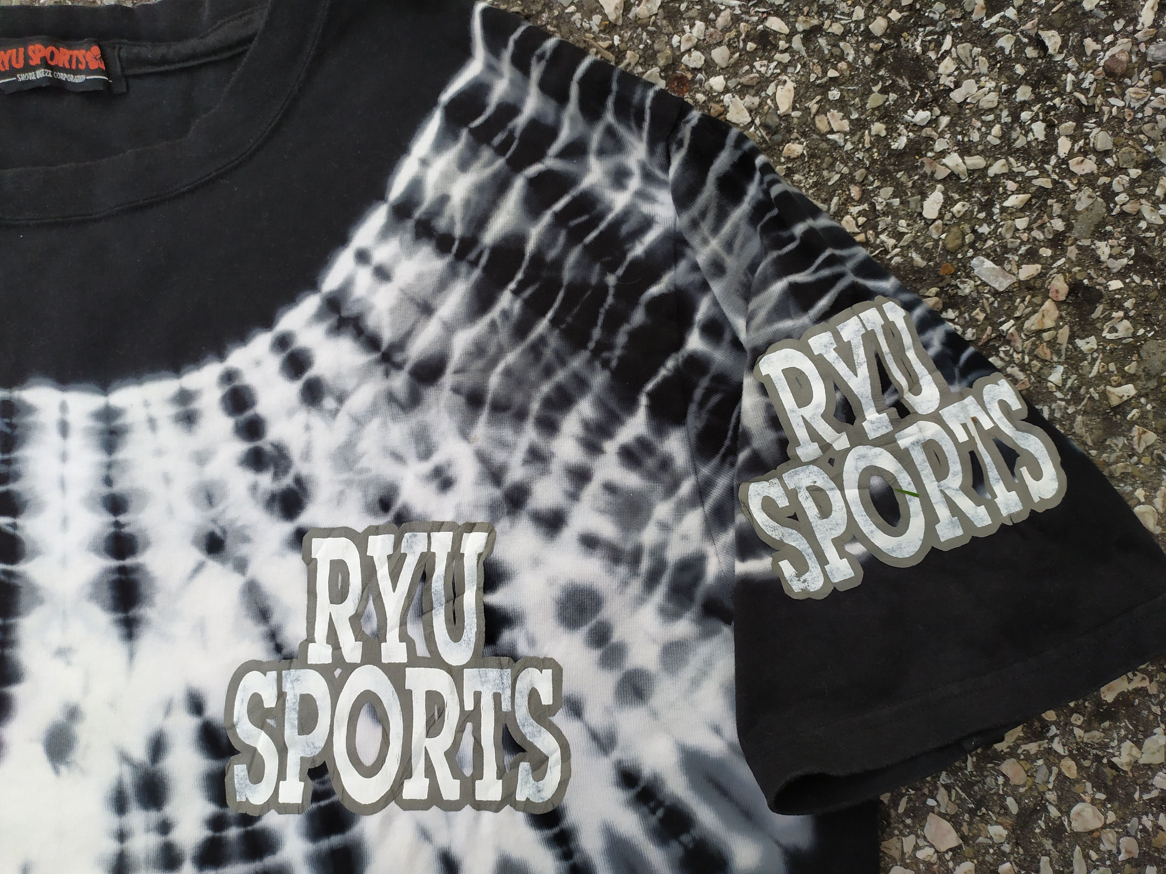 Japanese Brand RYU SPORTS Big Logo Printed White Tie Dye T-Shirt Size US M / EU 48-50 / 2 - 3 Thumbnail