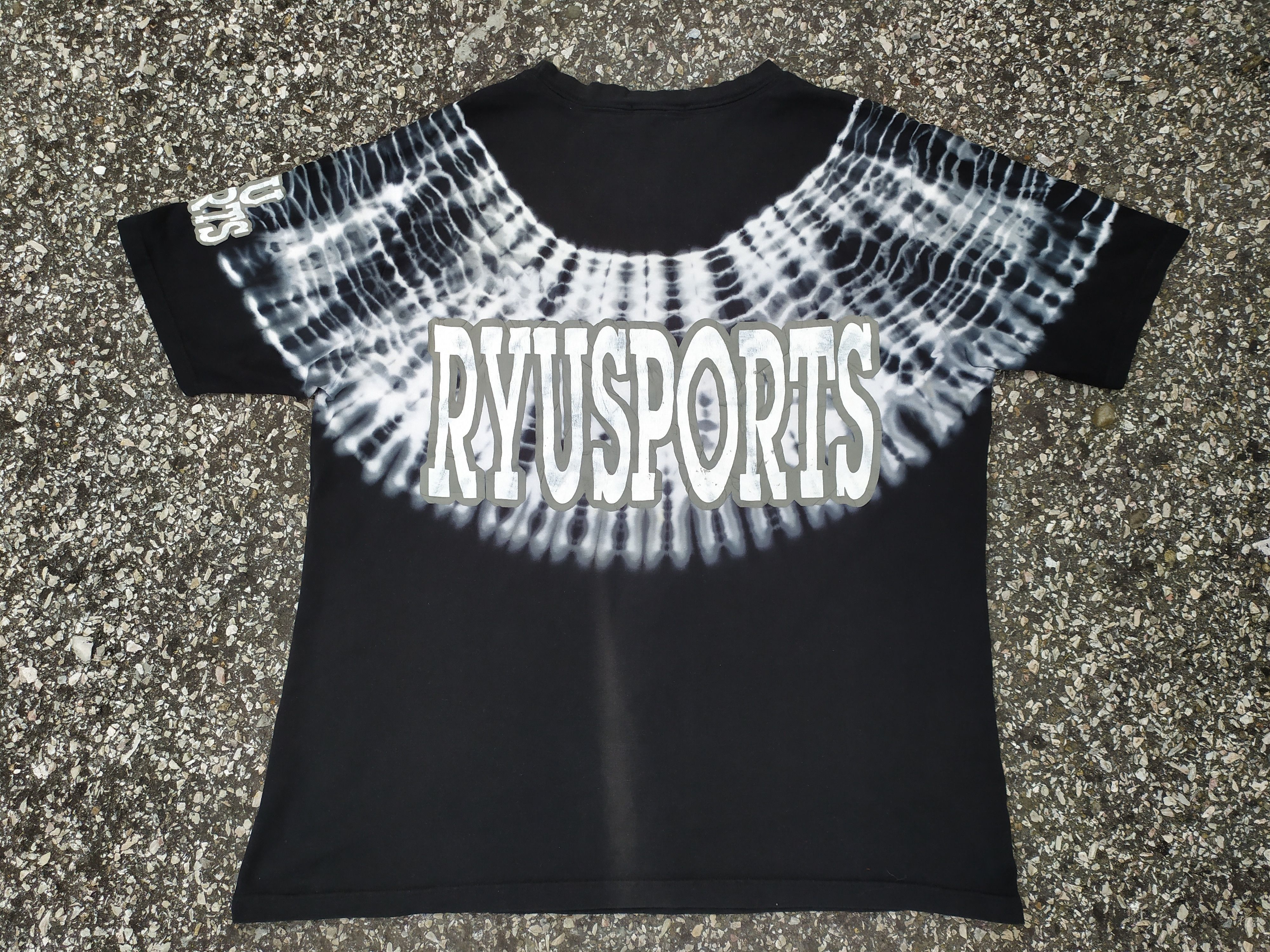 Japanese Brand RYU SPORTS Big Logo Printed White Tie Dye T-Shirt Size US M / EU 48-50 / 2 - 5 Thumbnail