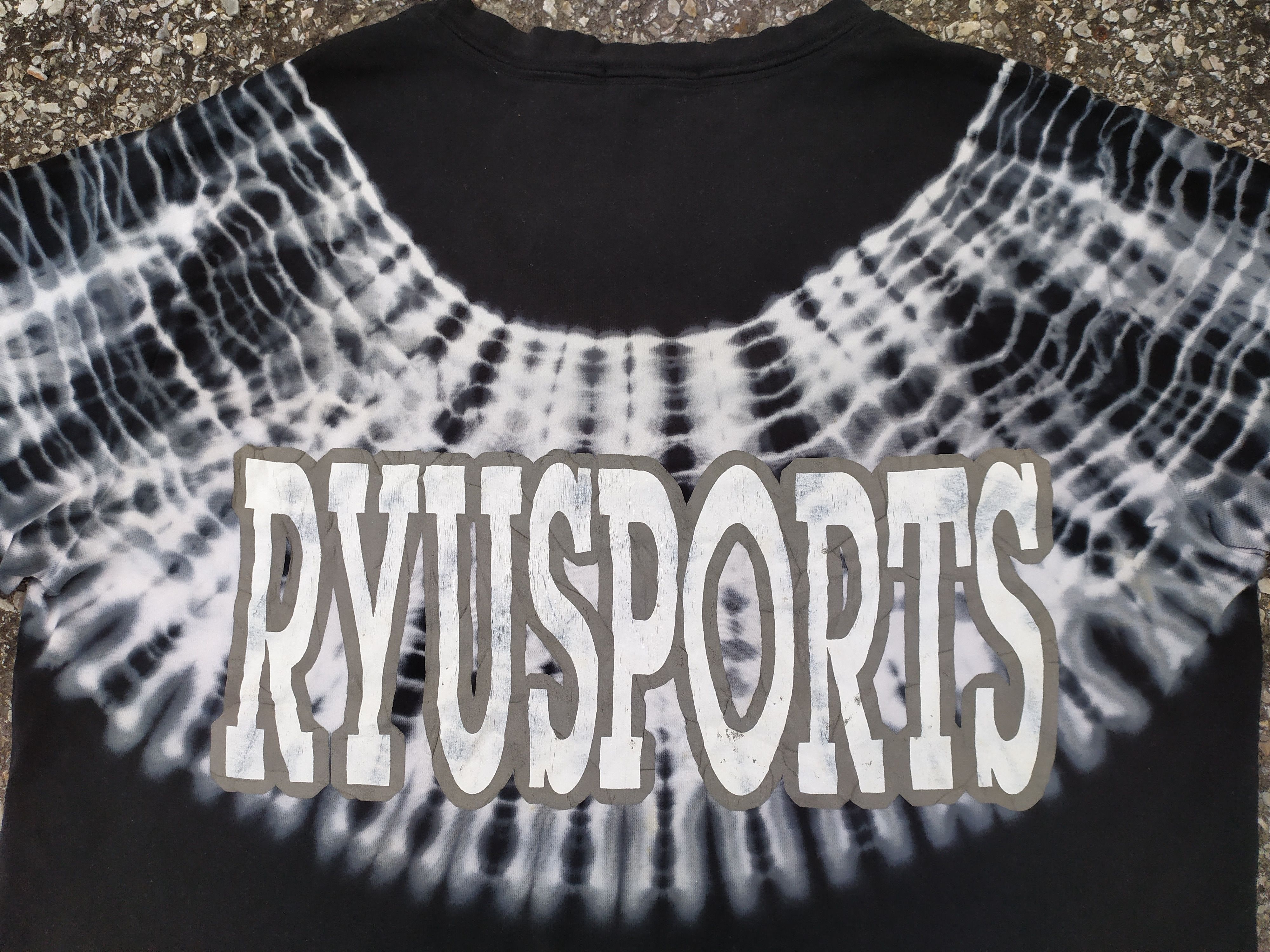 Japanese Brand RYU SPORTS Big Logo Printed White Tie Dye T-Shirt Size US M / EU 48-50 / 2 - 7 Thumbnail
