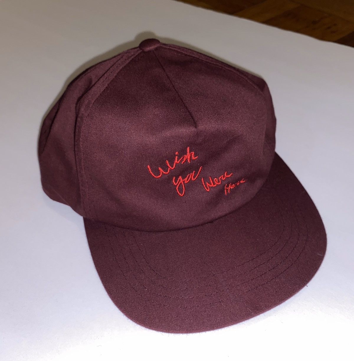 Travis Scott Travis Scott Wish You were Here Hat SnapBack Maroon Size ONE SIZE - 1 Thumbnail