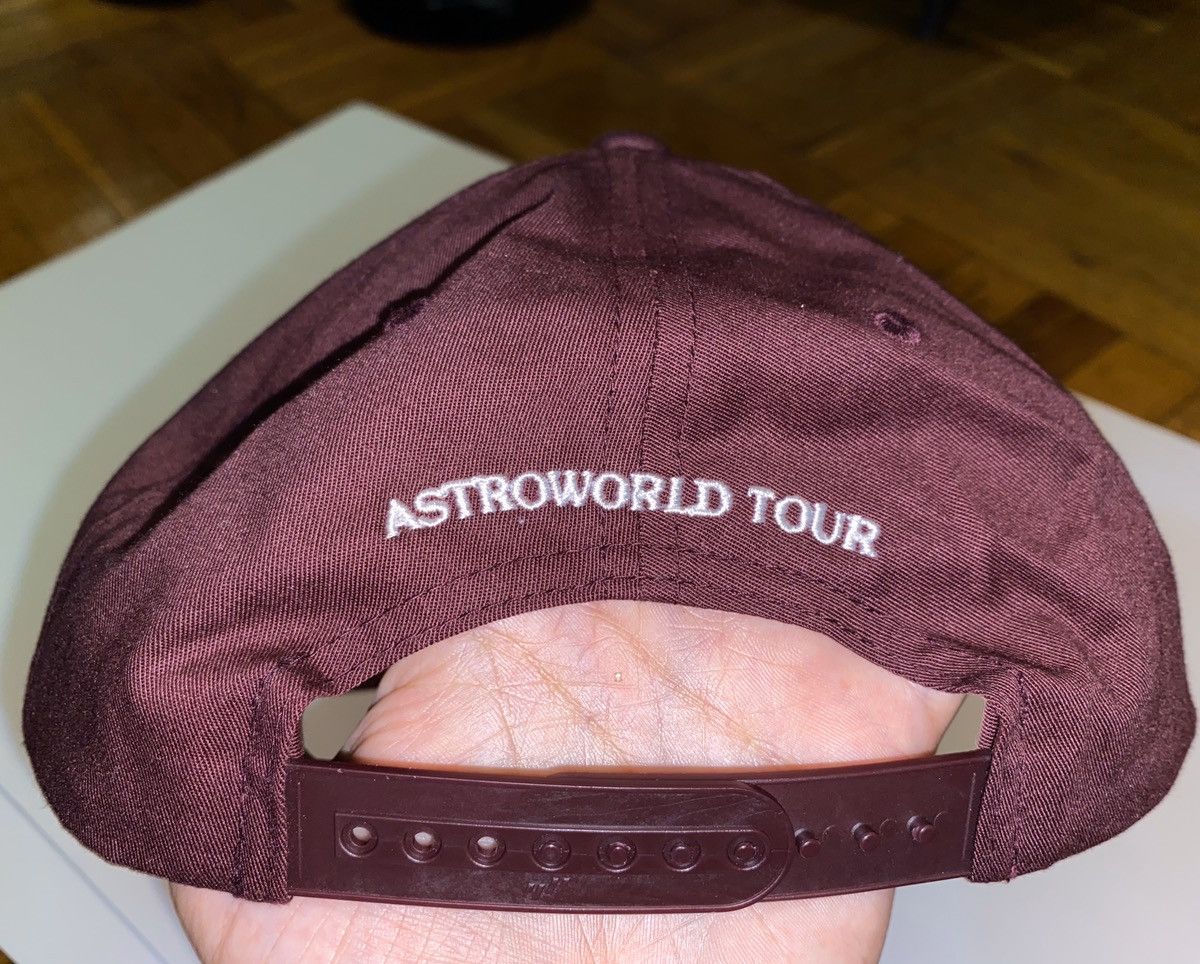 Travis Scott Travis Scott Wish You were Here Hat SnapBack Maroon Size ONE SIZE - 2 Thumbnail
