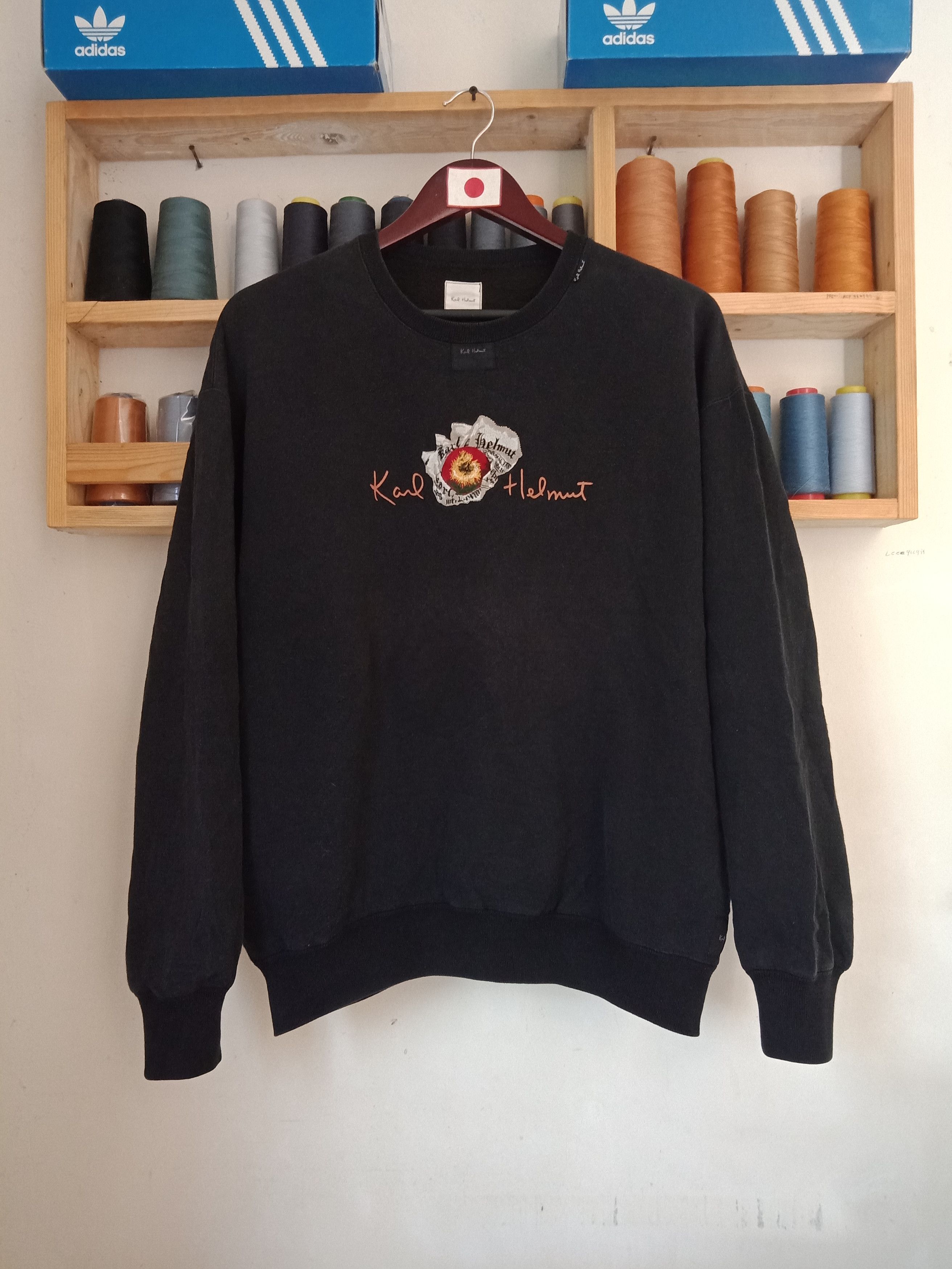 Karl Helmut Vintage Karl Helmut Sweatshirt Spellout Designer Sweater Size US L / EU 52-54 / 3 - 1 Thumbnail
