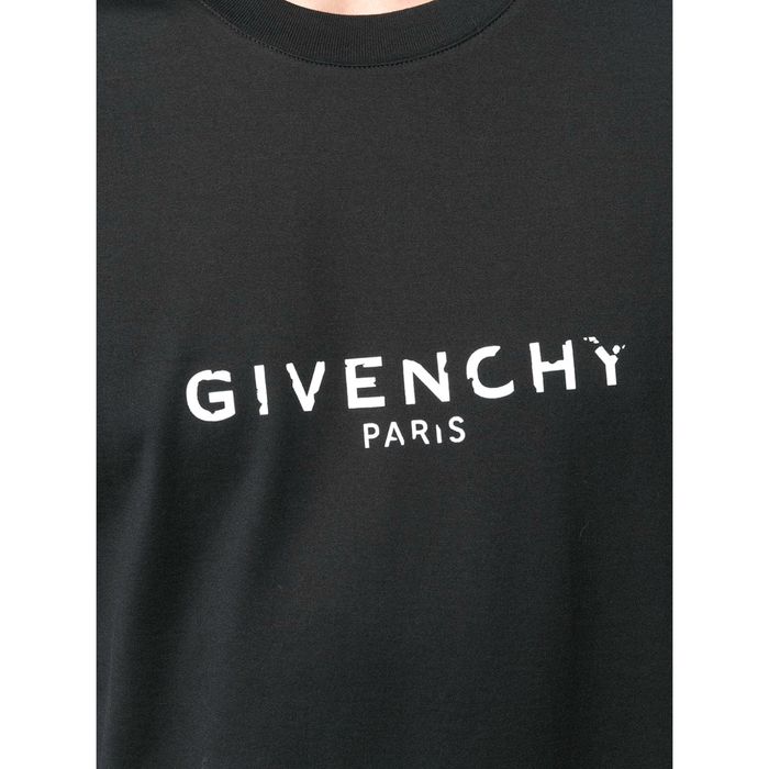 Givenchy BM70K93002 001 Distressed Logo T Shirt Grailed