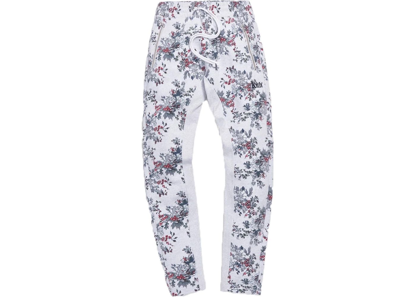 Kith Floral Bleecker Sweatpant Light Heather Grey | Grailed