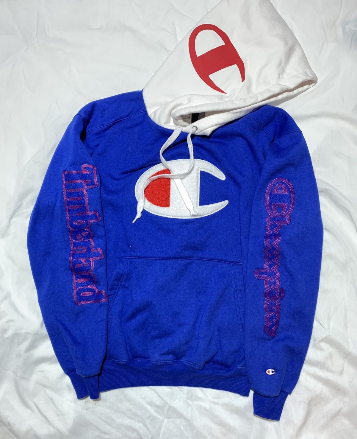 Champion timberland store blue hoodie