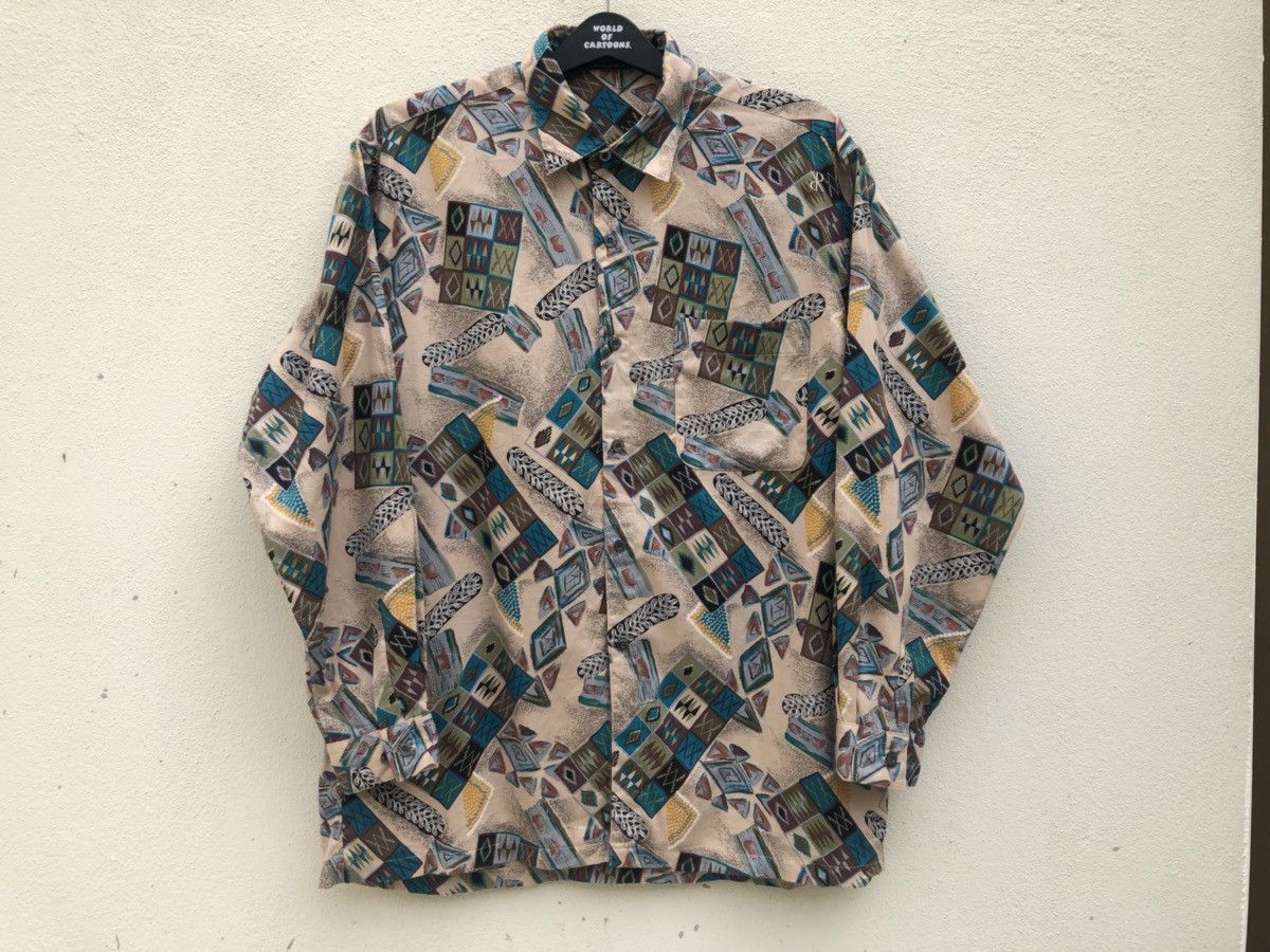 Carlo Palazzi CARLO PALAZZI Ethnic Native Tribe Long Sleeve Shirt Size US L / EU 52-54 / 3 - 1 Thumbnail