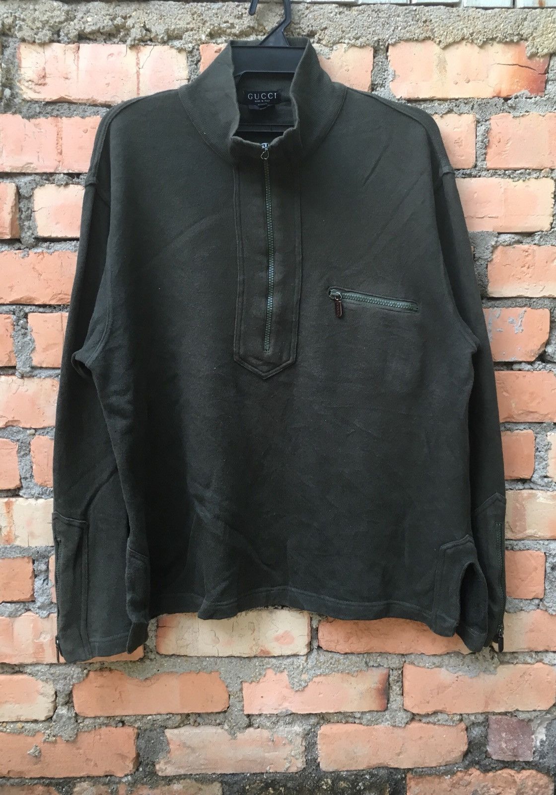 Designer × Gucci Vintage Gucci Half Zip Sweater Size US M / EU 48-50 / 2 - 1 Thumbnail