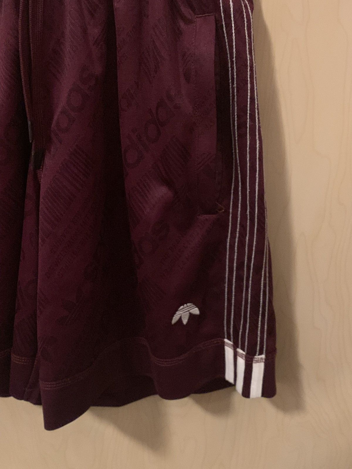 Adidas × Alexander Wang VERY RARE Burgundy jacquard soccer shorts (size xs) Size US 28 / EU 44 - 2 Thumbnail