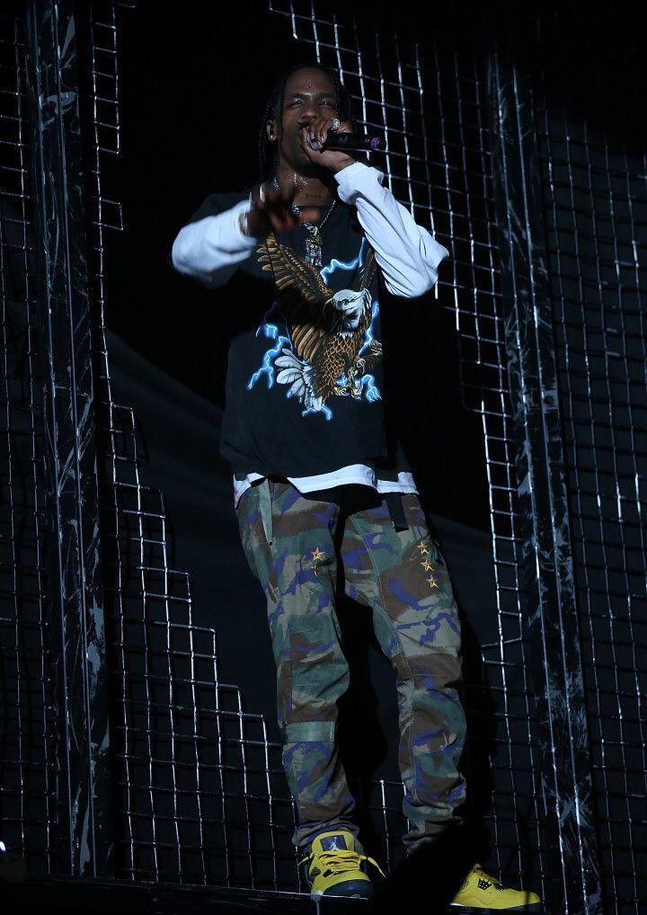 Vintage 90s American Thunder Travis Scott Eagle LightningTee Vintage 90s American Thunder Travis Scott Eagle LightningTee