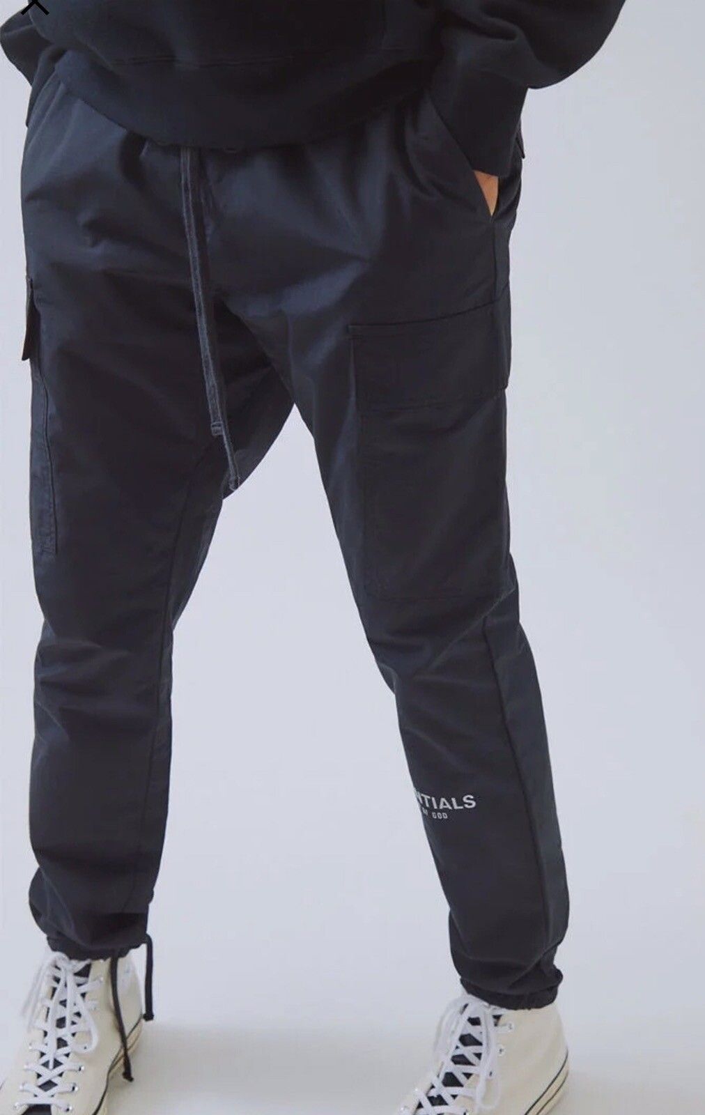 Pacsun FOG Essentials Black Nylon Cargo Pants Medium Size US 34 / EU 50 - 1 Preview