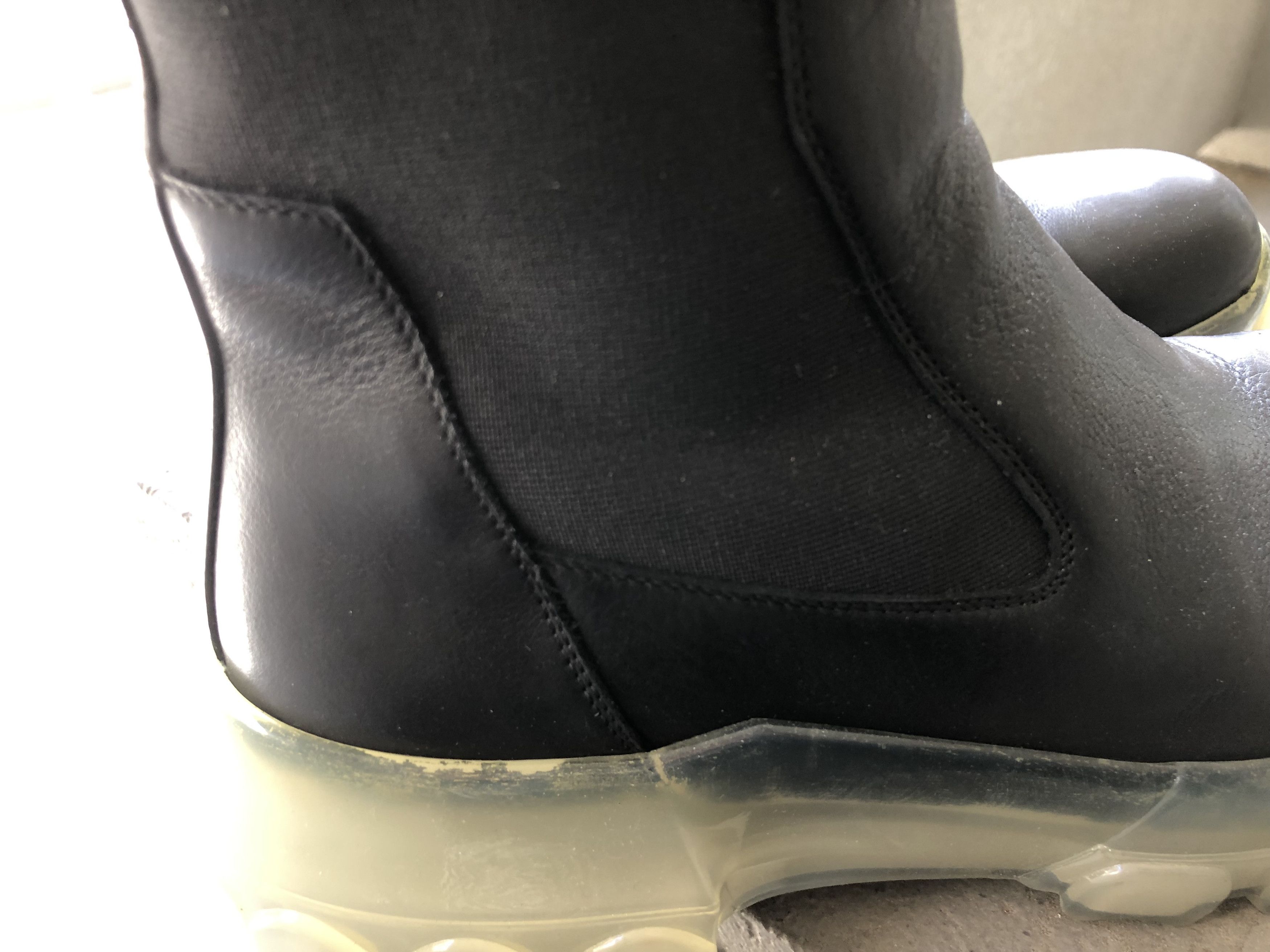 Rick Owens Rick Owens Leather Black Bozo Beetle Boots - Size Rick Owens Rick Owens Leather Black Bozo Beetle Boots - Size