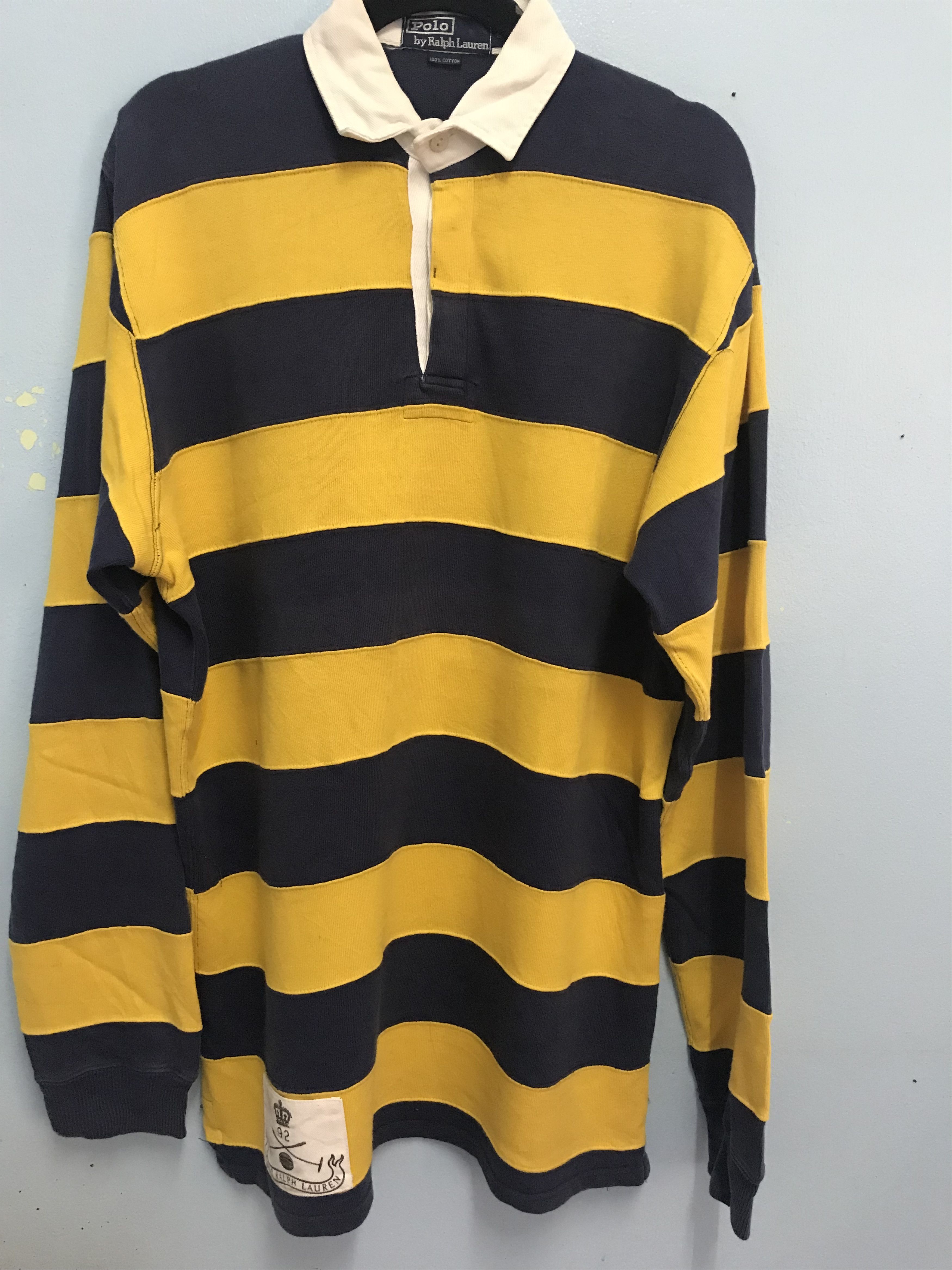 Polo Ralph Lauren Vintage Polo Rugby Long Sleeve Tshirt Size US S / EU 44-46 / 1 - 1 Thumbnail