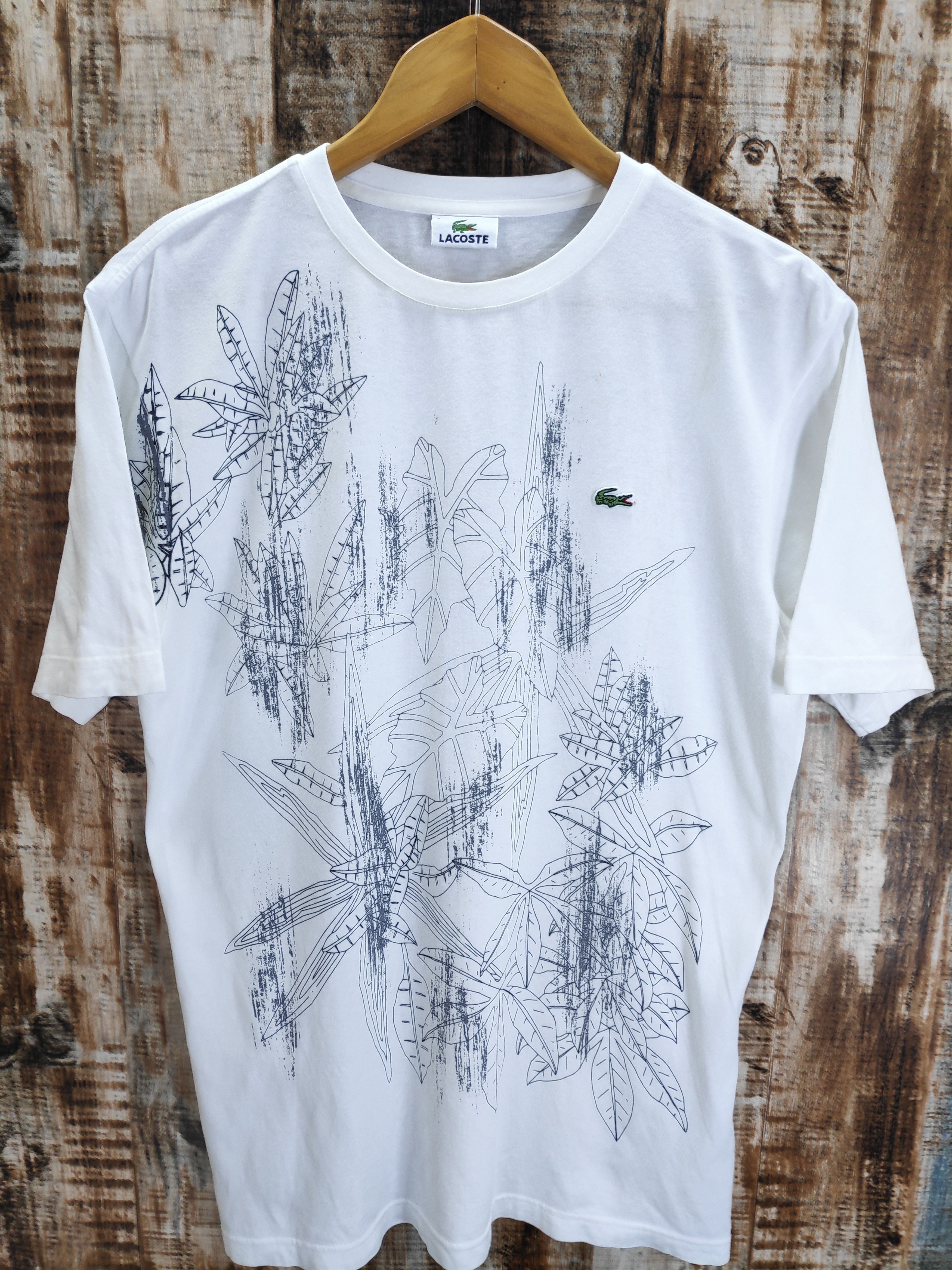Lacoste × Vintage Lacoste Pop Art Leaves Shirt Style 90s Lacoste Paris Size US M / EU 48-50 / 2 - 1 Thumbnail