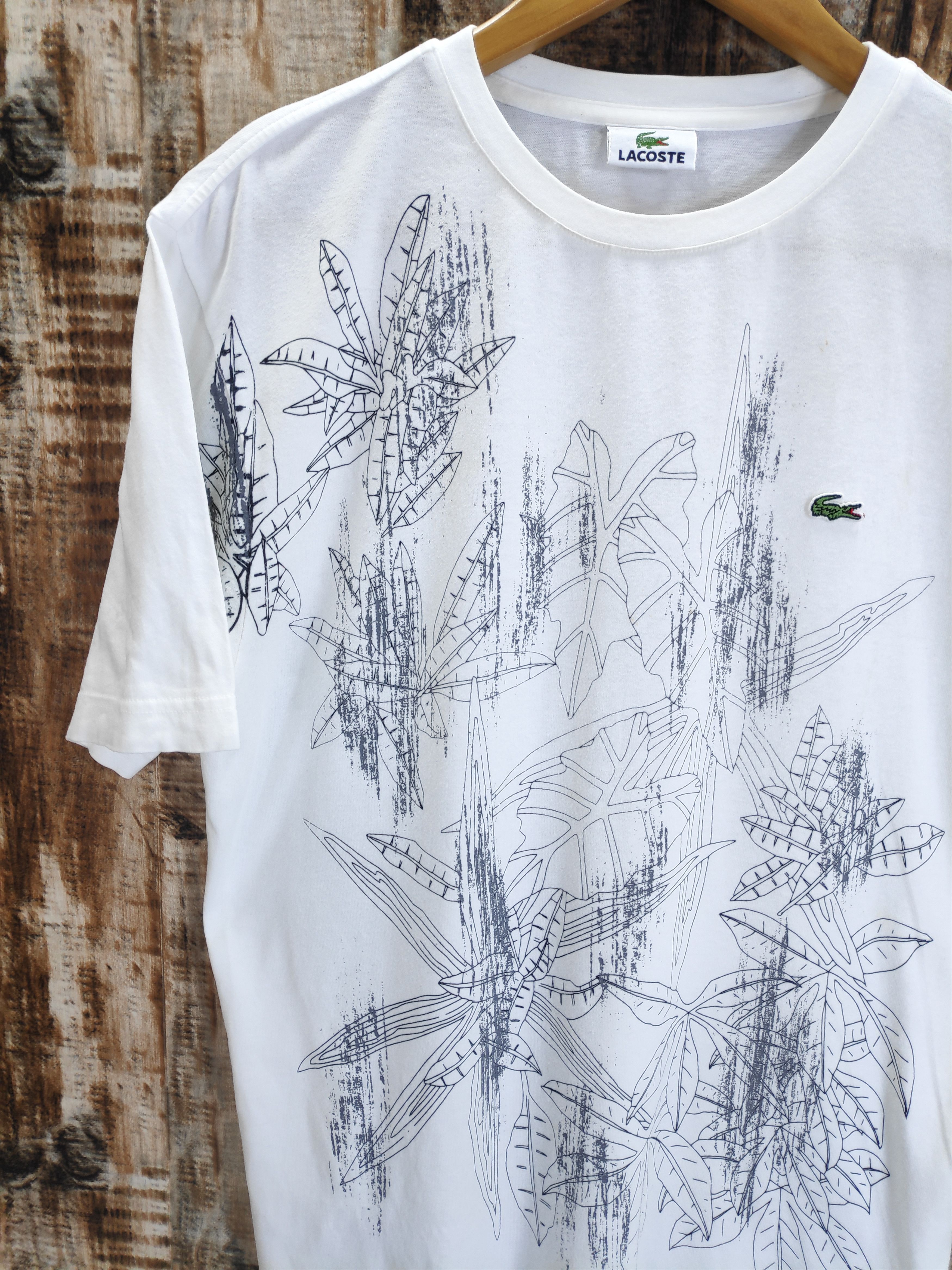 Lacoste × Vintage Lacoste Pop Art Leaves Shirt Style 90s Lacoste Paris Size US M / EU 48-50 / 2 - 3 Thumbnail