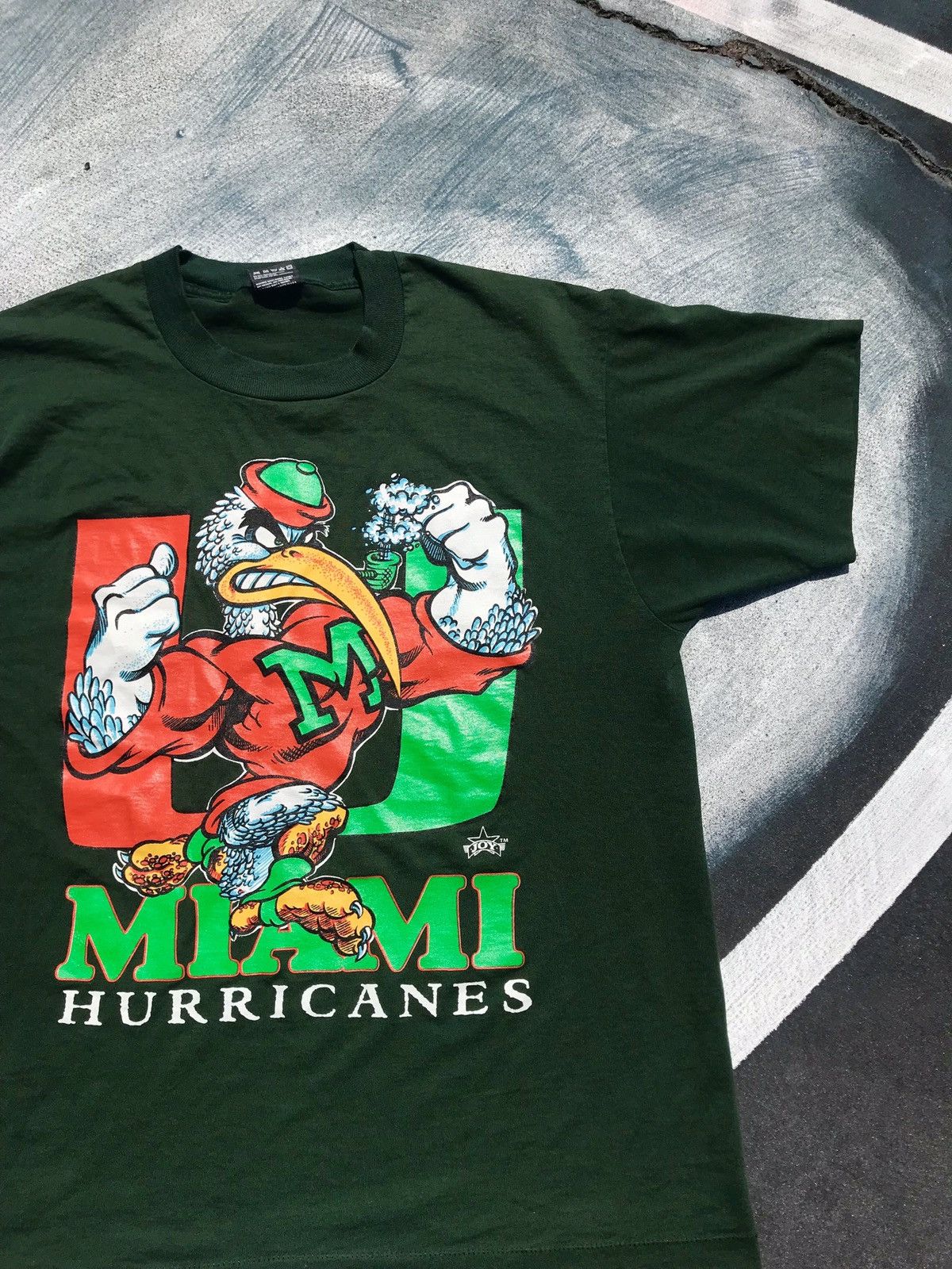 VINTAGE SINGLE STITCH MIAMI HURRICANES TEE 80’s FOOTBALL 90s
