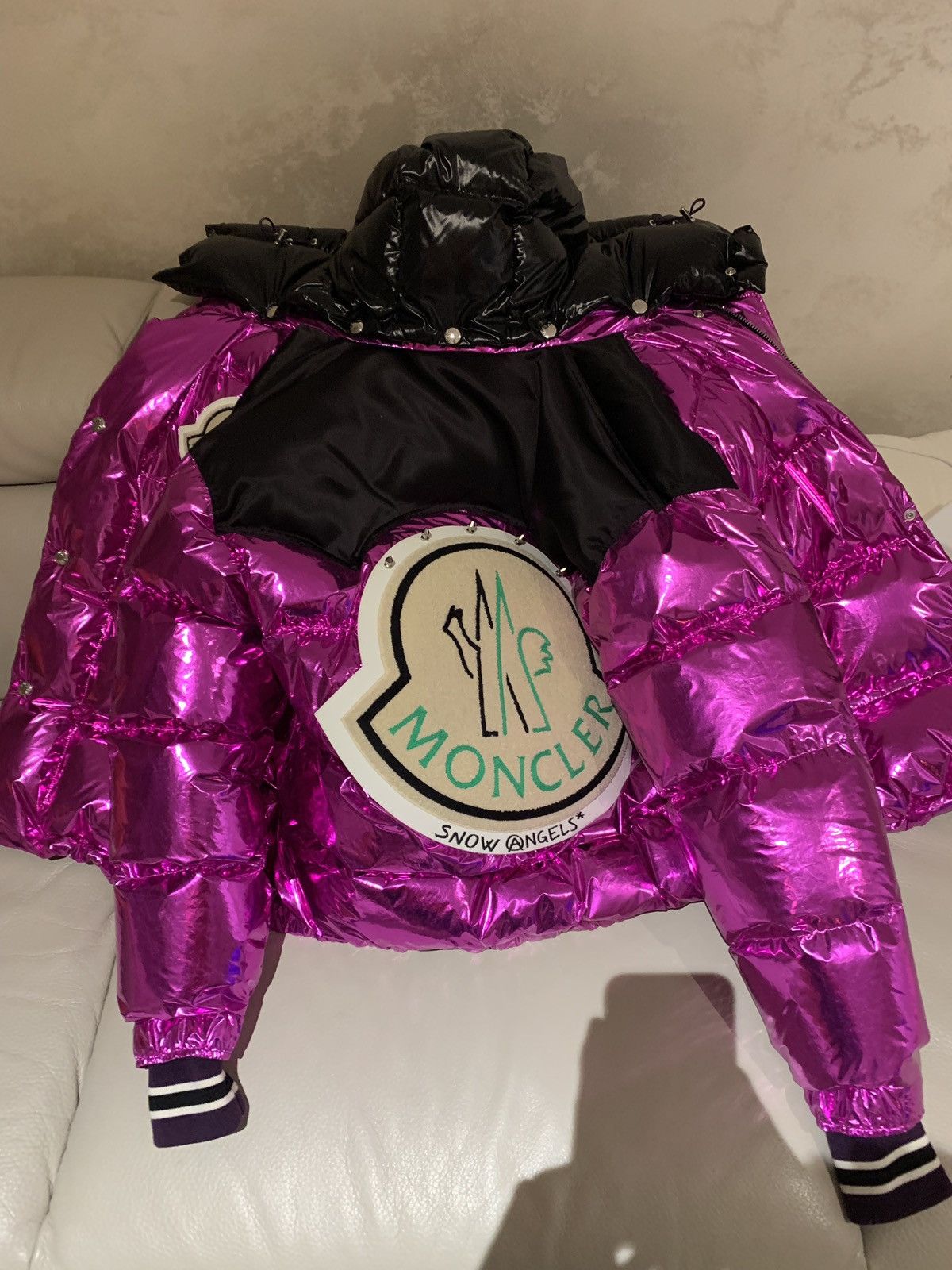 Moncler palm cheap angels purple jacket