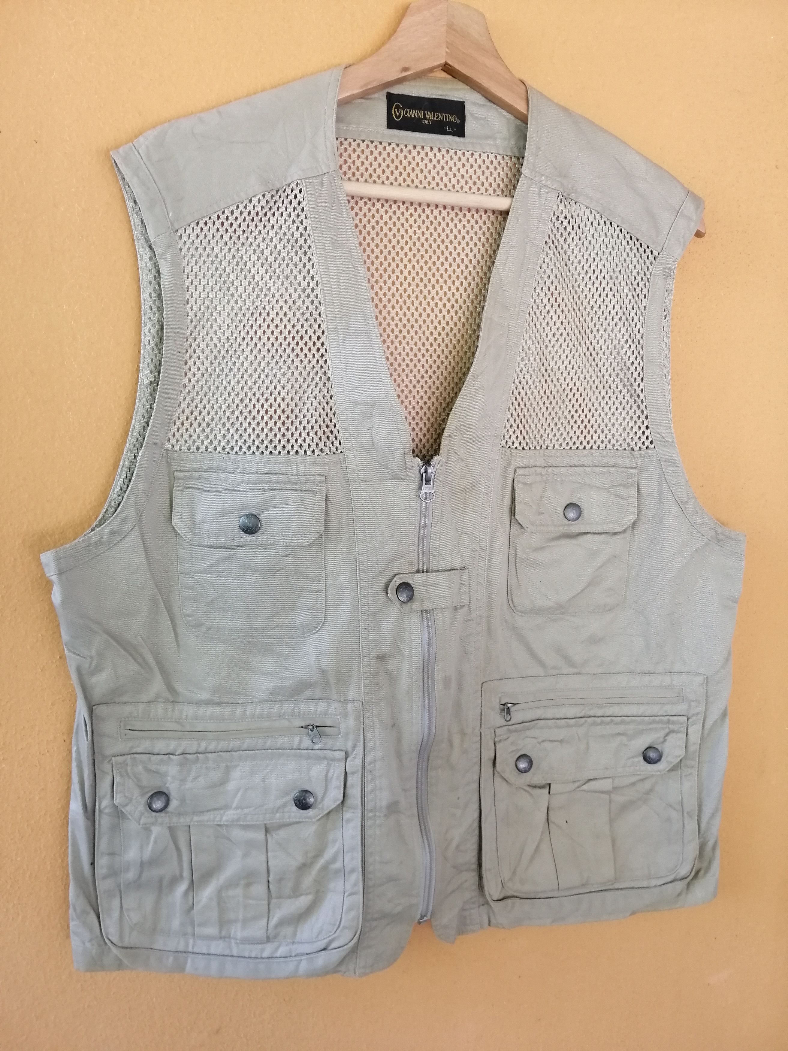 Gianni Valentino × Valentino Vintage Gianni Valentino Utility Pocket Vest Jacket Size US M / EU 48-50 / 2 - 6 Thumbnail