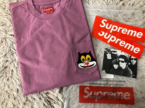 Supreme Cat L/S Pocket Tee | Grailed