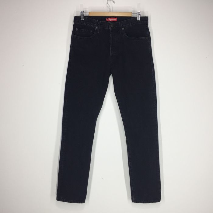 Supreme Supreme Stone Washed Black Slim Jeans denim | Grailed